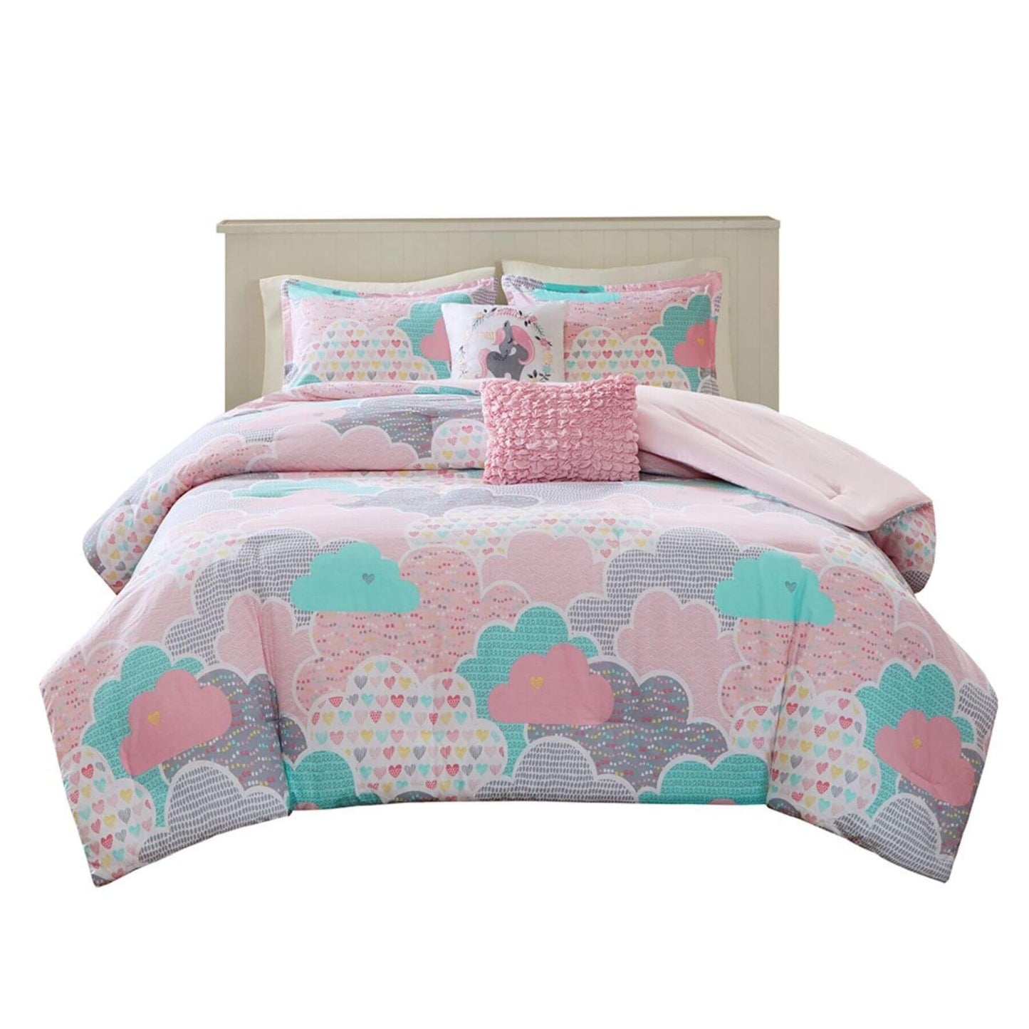 Cloud Cotton Printed Comforter Set Pink
