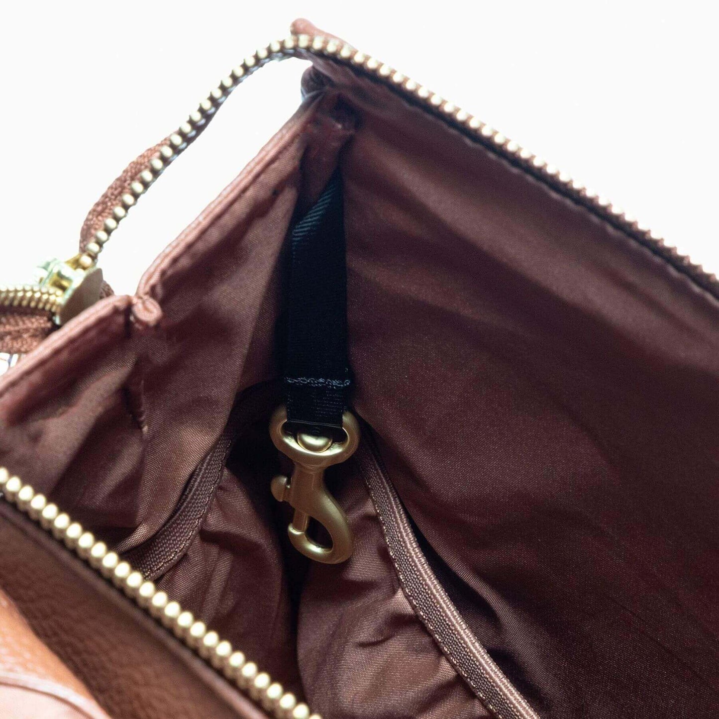 Close-up of Cognac Mini Classic Bag II
