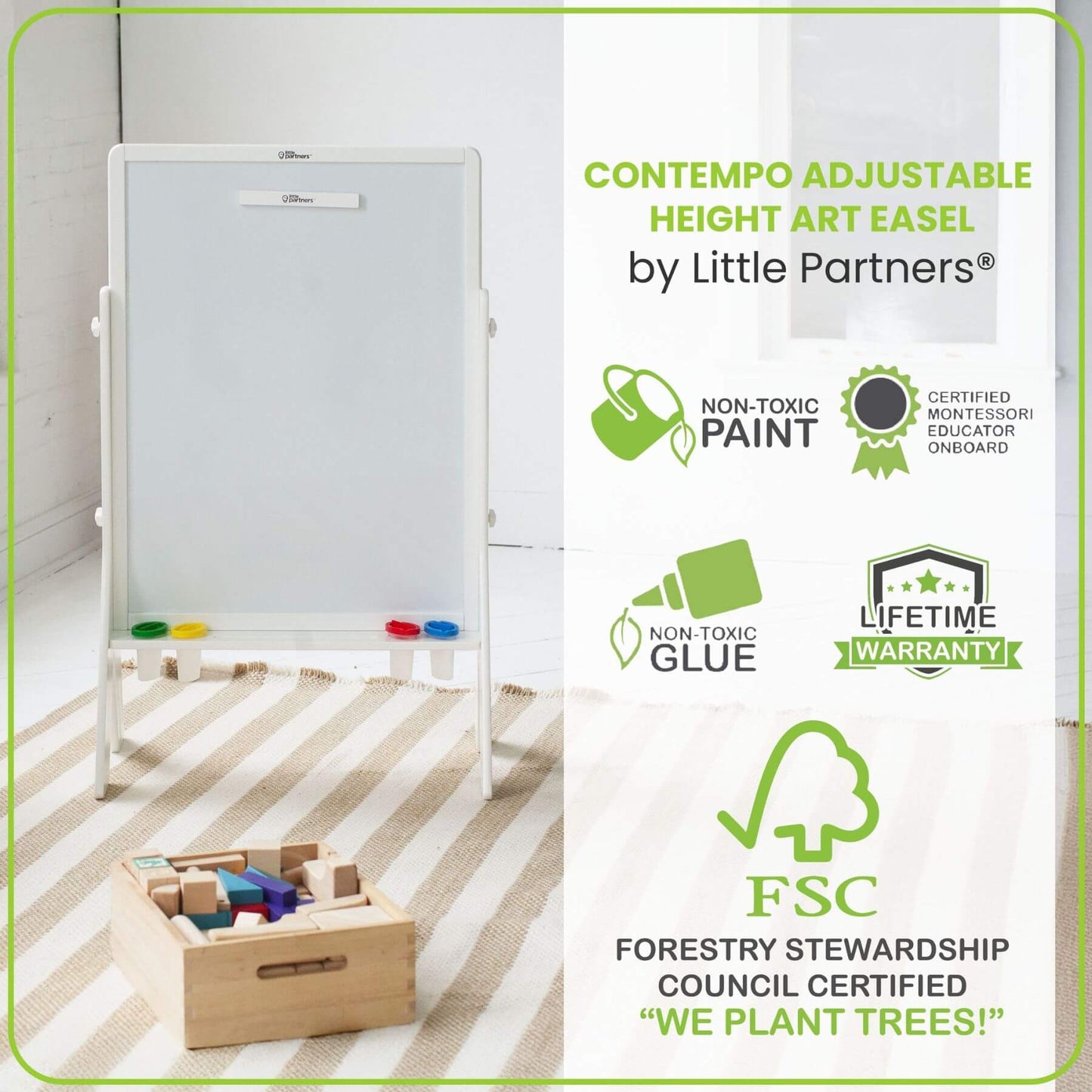 Little Partners Contempo Art Easel White