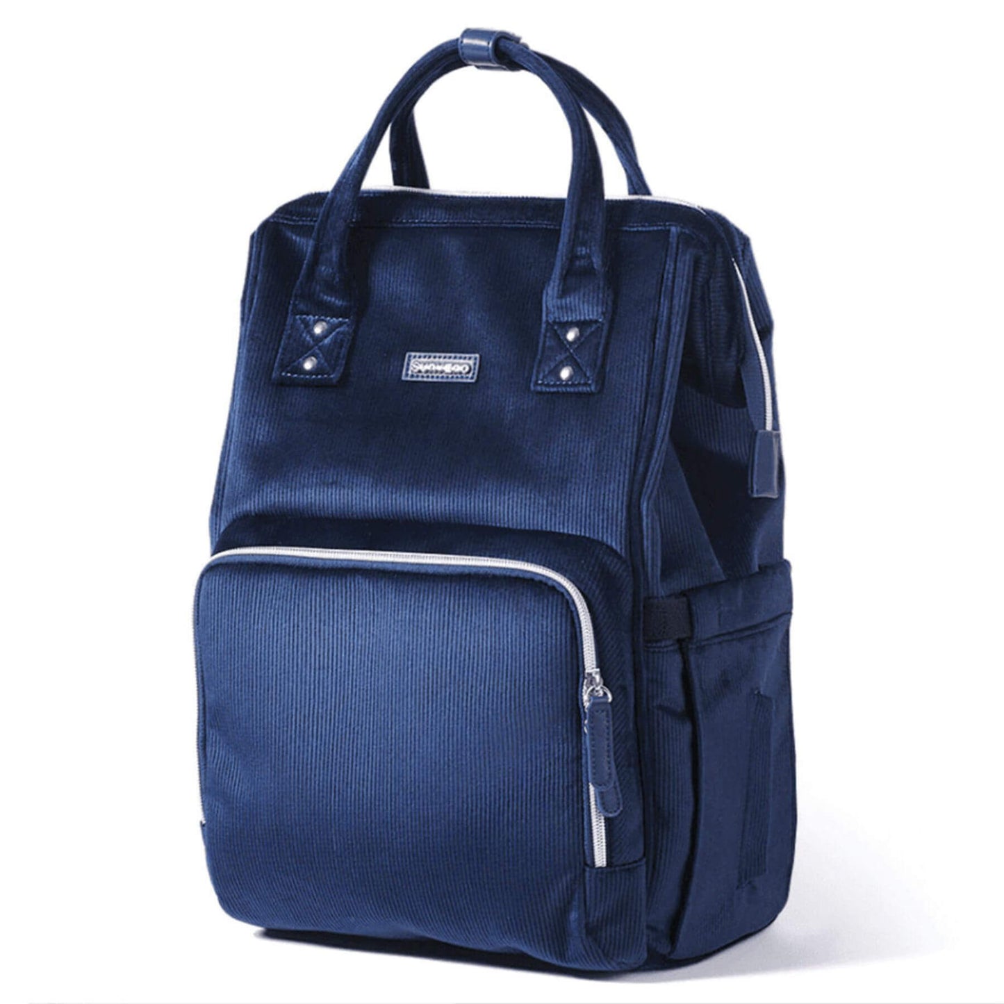 Corduroy Diaper Backpack Blue