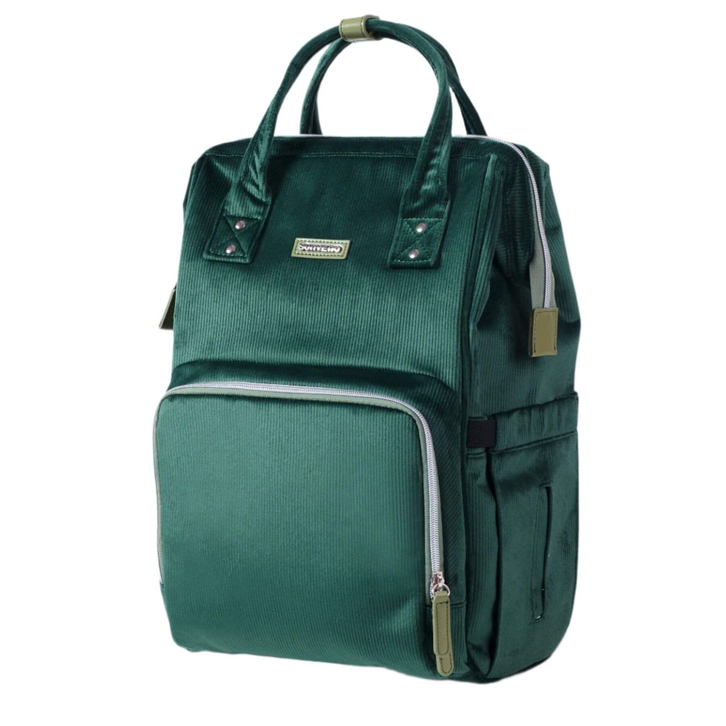 Corduroy Diaper Backpack Green