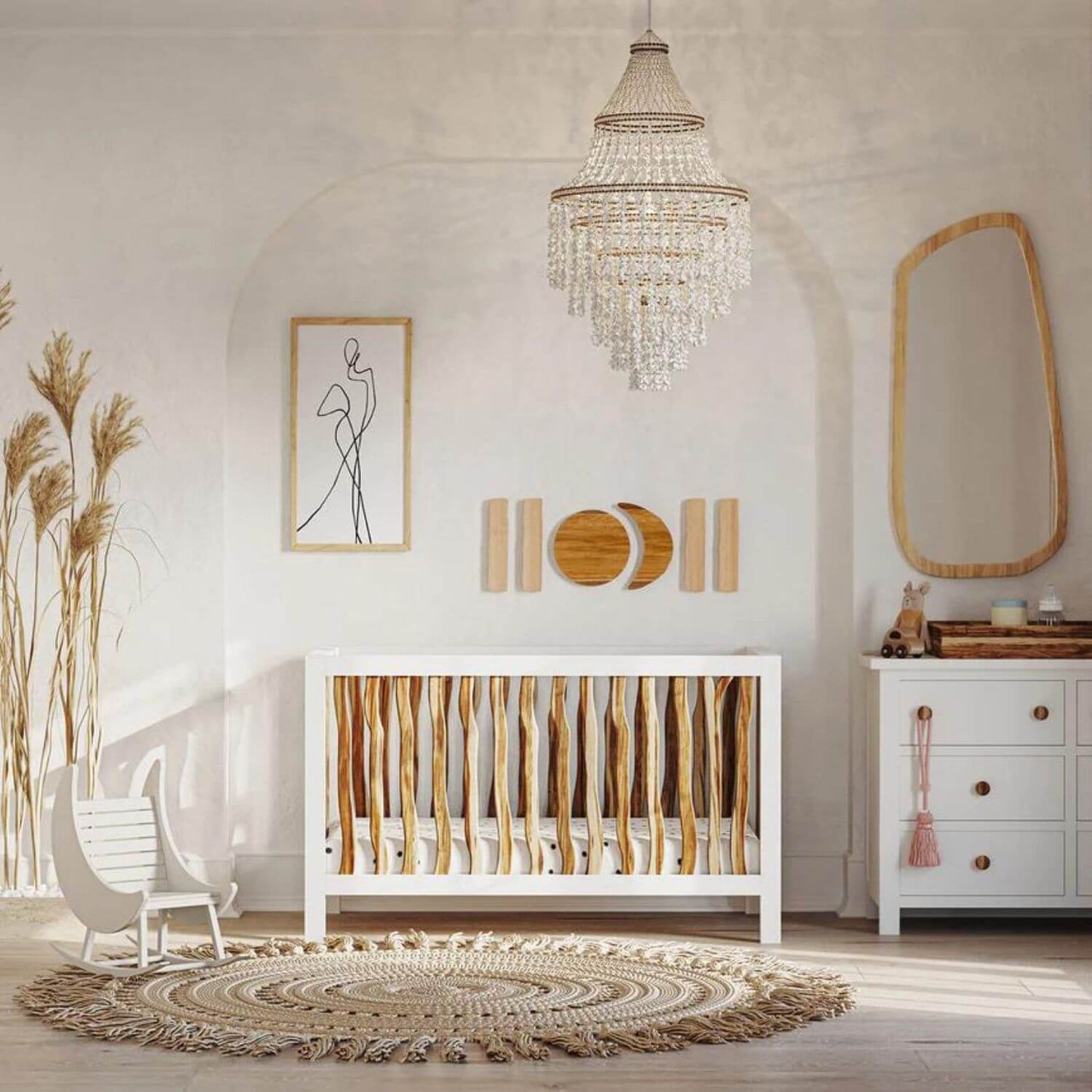Milk Street Baby Crescent Moon Rocker Tot size Snow - Lifestyle