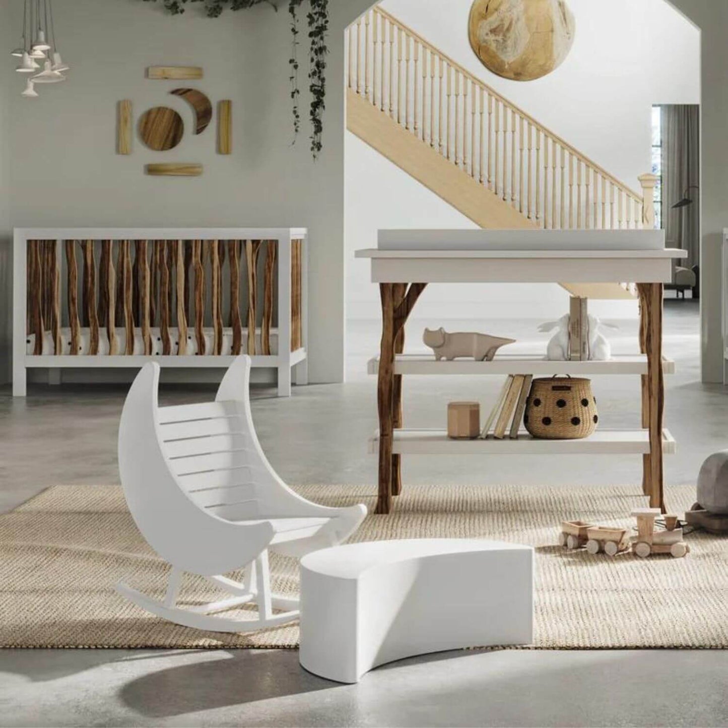 Milk Street Baby Crescent Moon Rocker Tot size Snow - Lifestyle