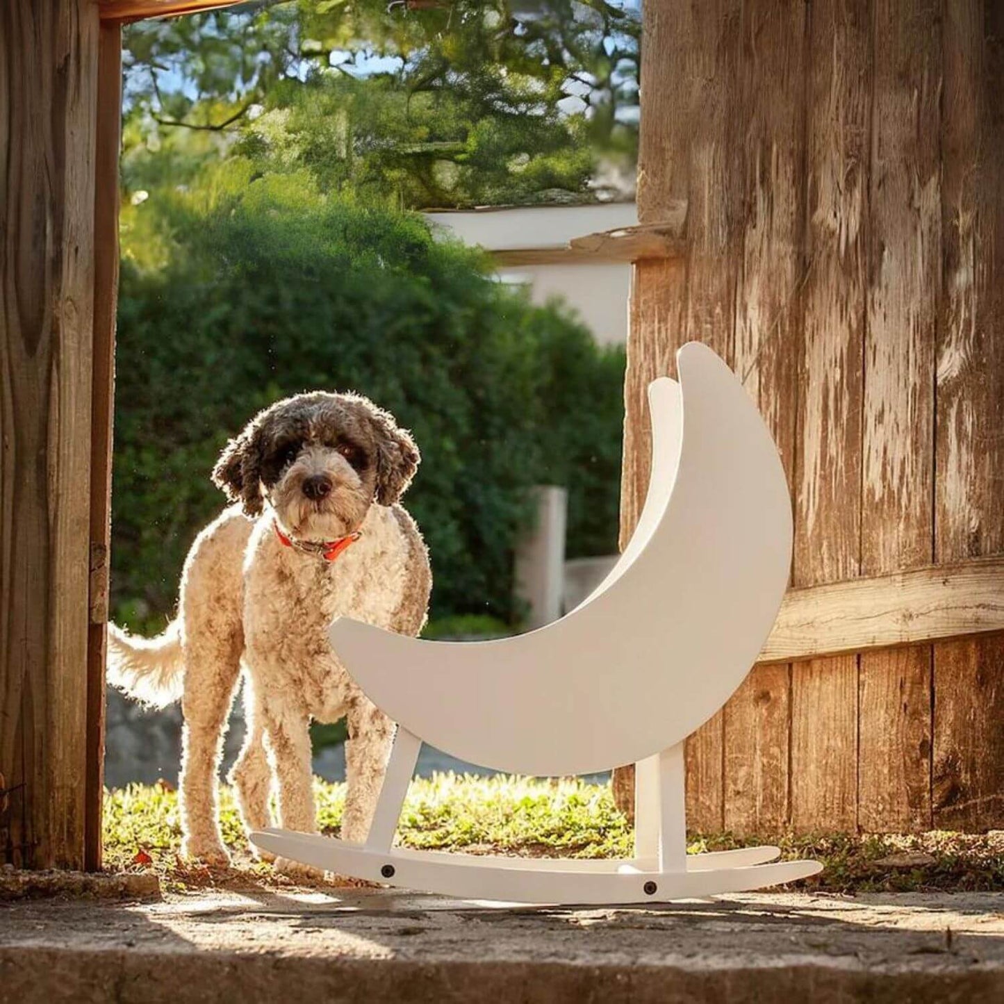 Milk Street Baby Crescent Moon Rocker Tot size Snow - Lifestyle