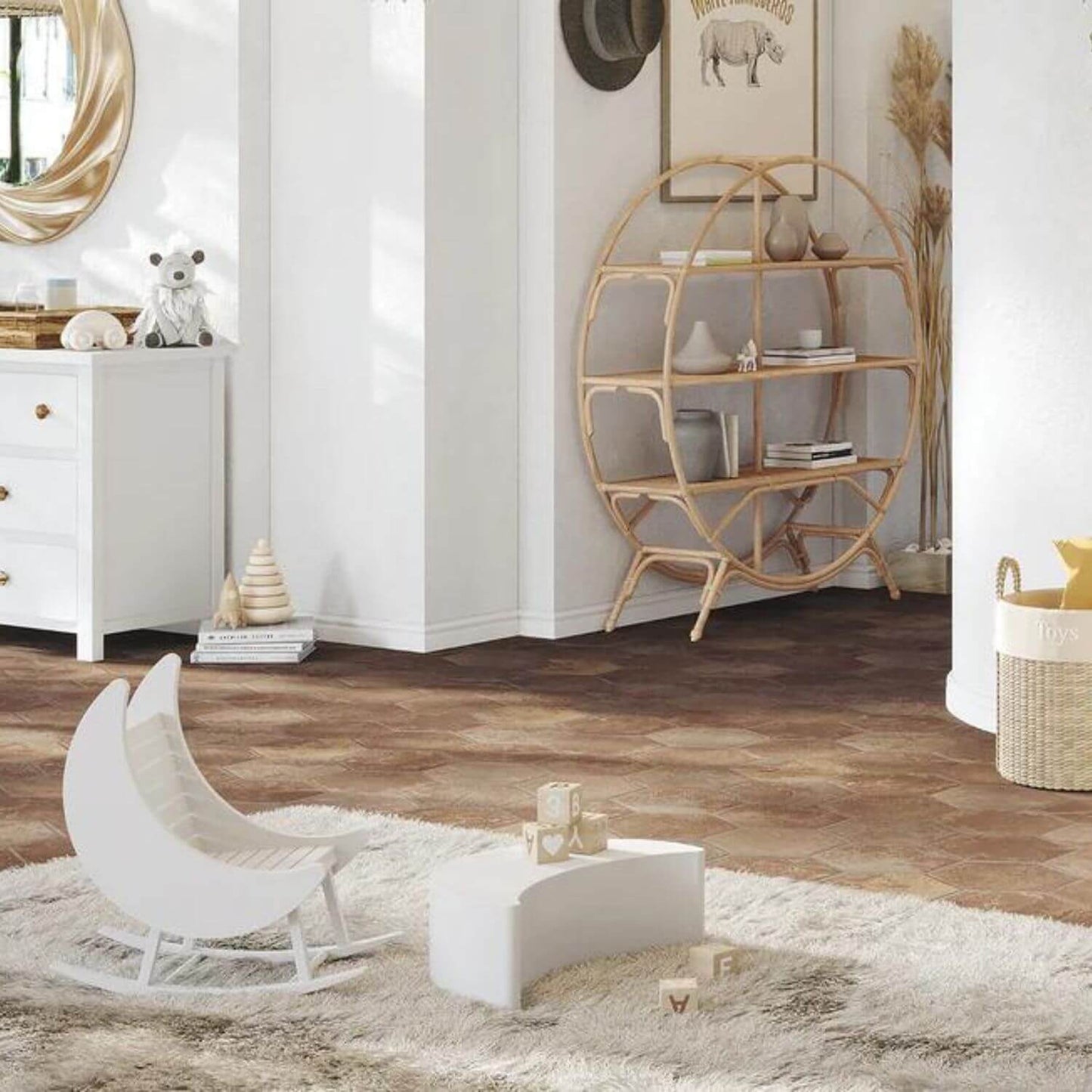 Milk Street Baby Crescent Moon Rocker Tot size Snow - Lifestyle