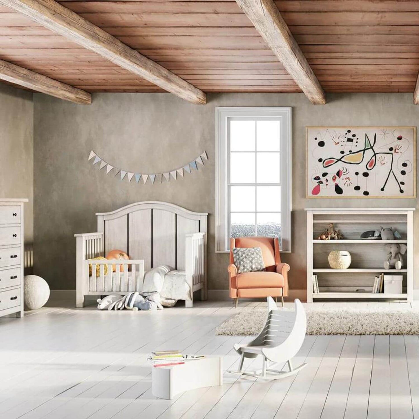 Milk Street Baby Crescent Moon Rocker Tot size Snow - Lifestyle