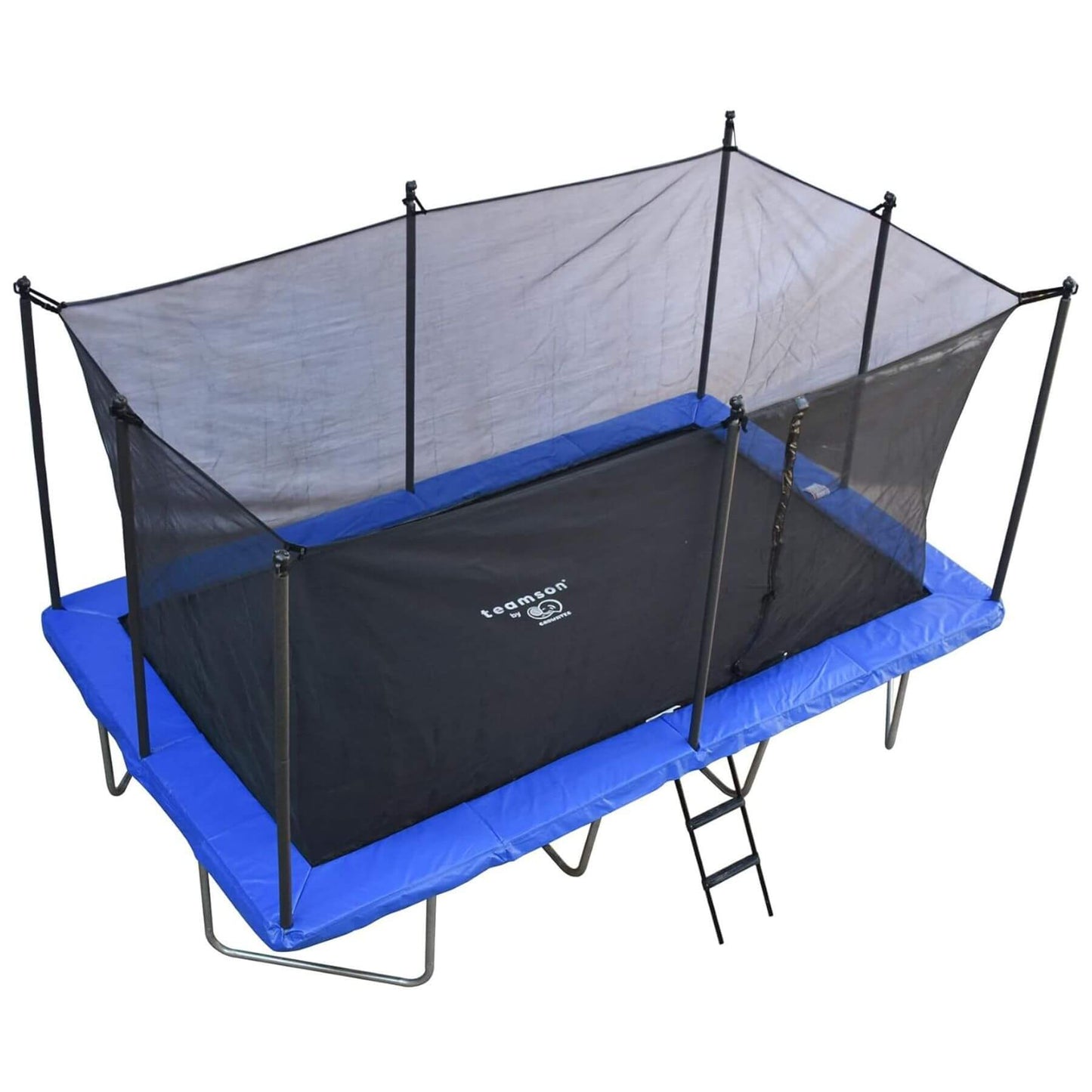 Teamson by Crowntec 15x9 FT UV-Resistant Trampoline with safety net and ladder on a white background