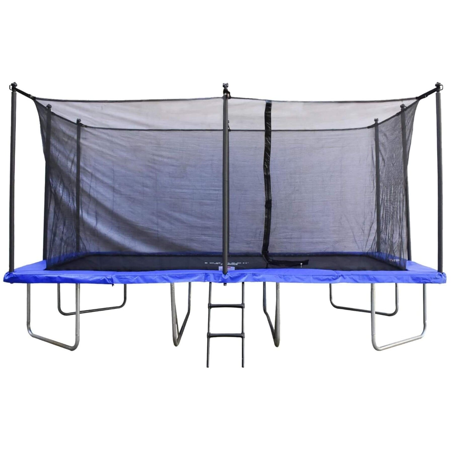 Teamson by Crowntec 15x9 FT UV-Resistant Trampoline with safety net and ladder on a white background