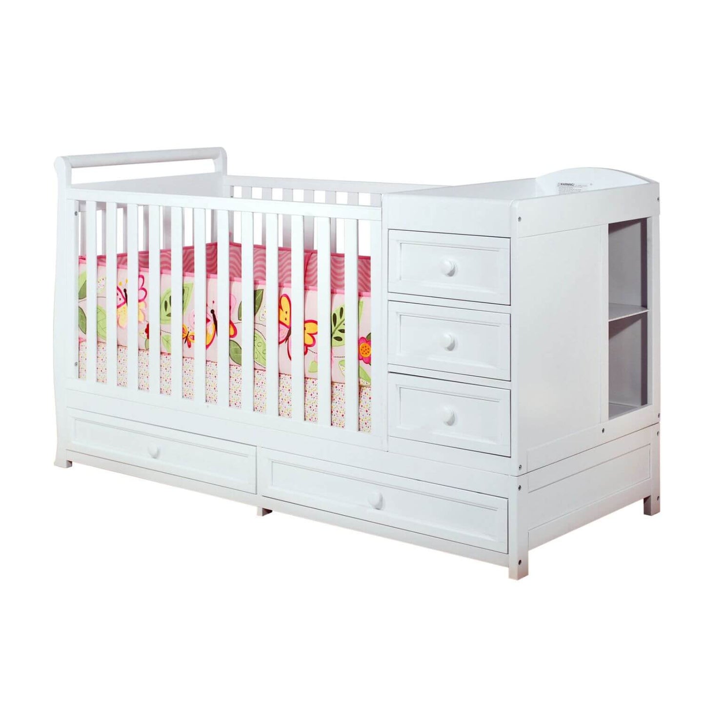 AFG Daphne 3-in-1 Crib and Changer Combo White