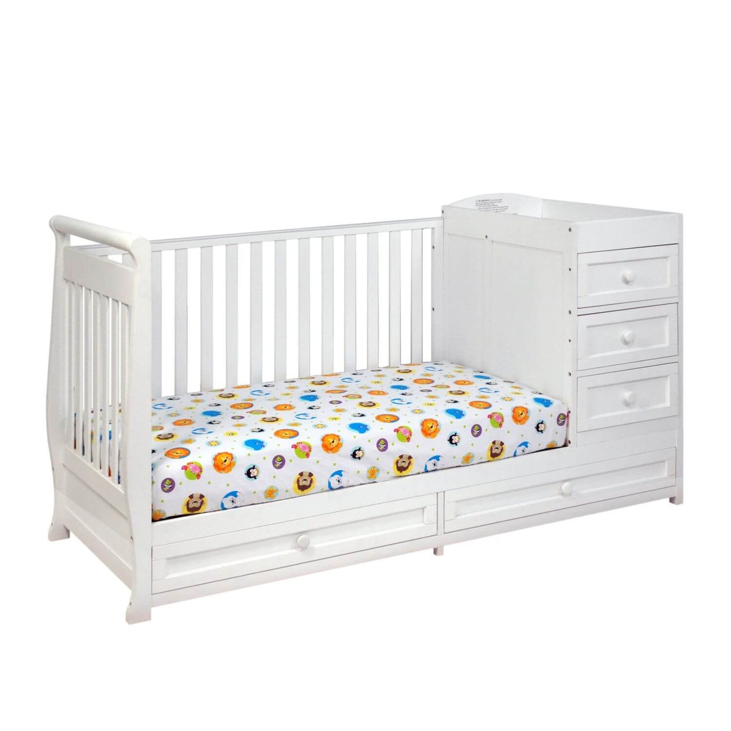 AFG Daphne 3-in-1 Crib and Changer Combo White