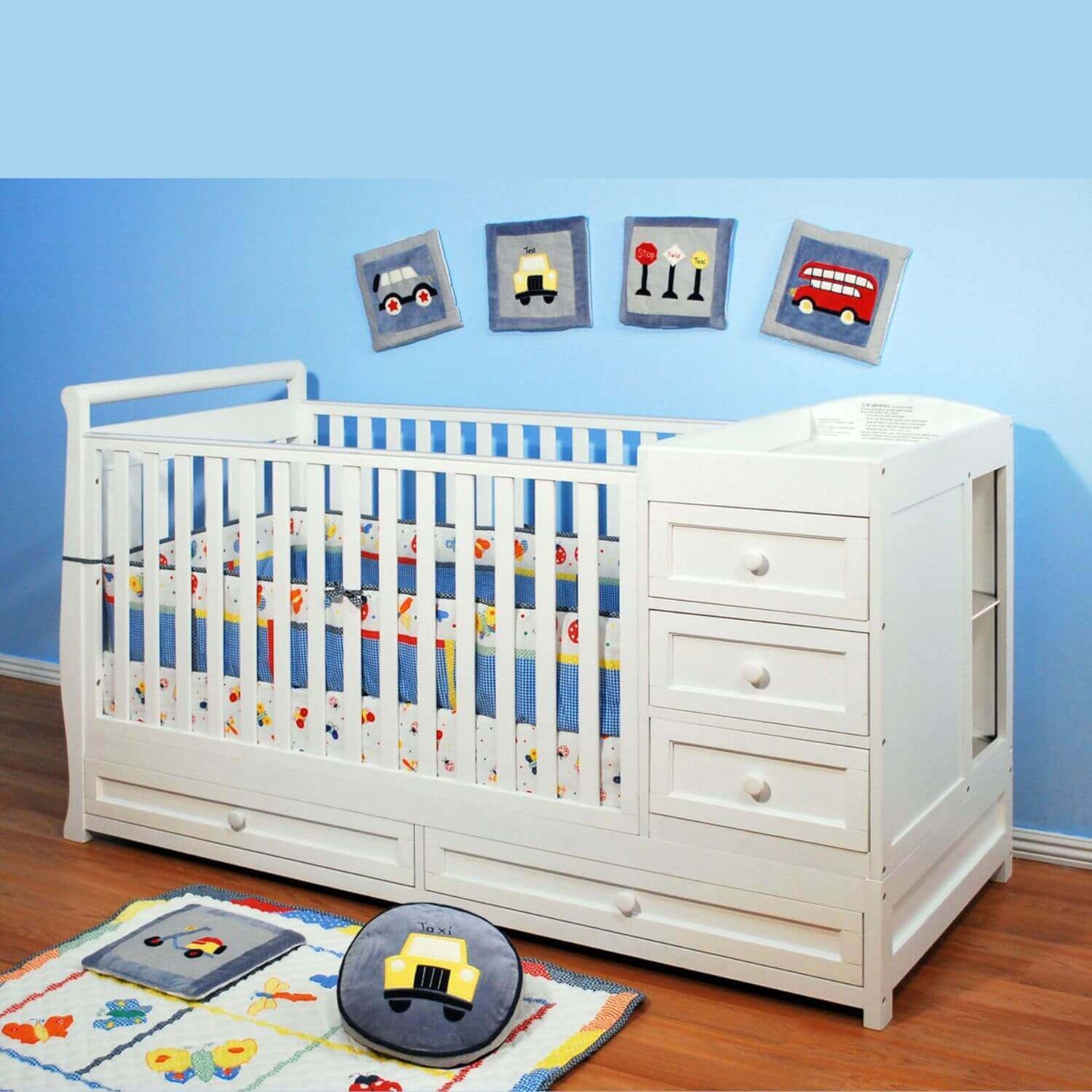 AFG Daphne 3-in-1 Crib and Changer Combo White
