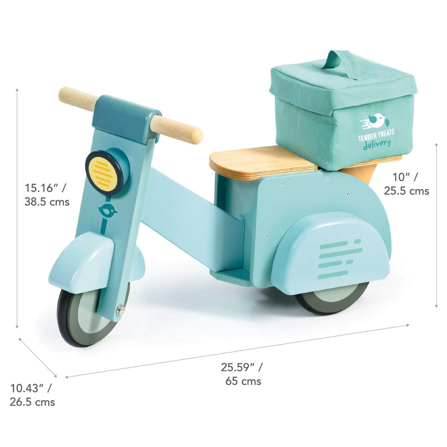 Tender Leaf Delivery Scooter on a white background