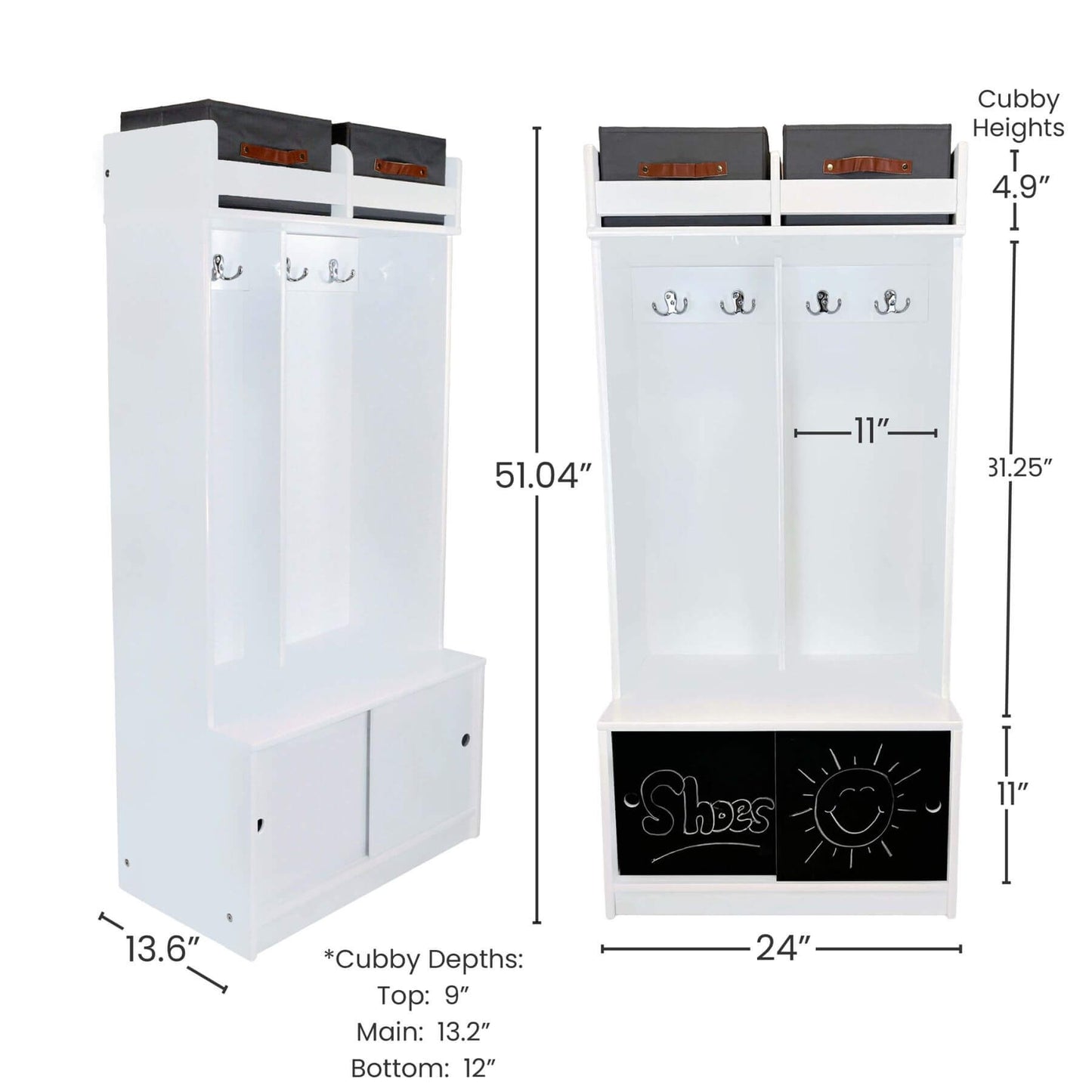 Little Partners Deluxe Cubby White