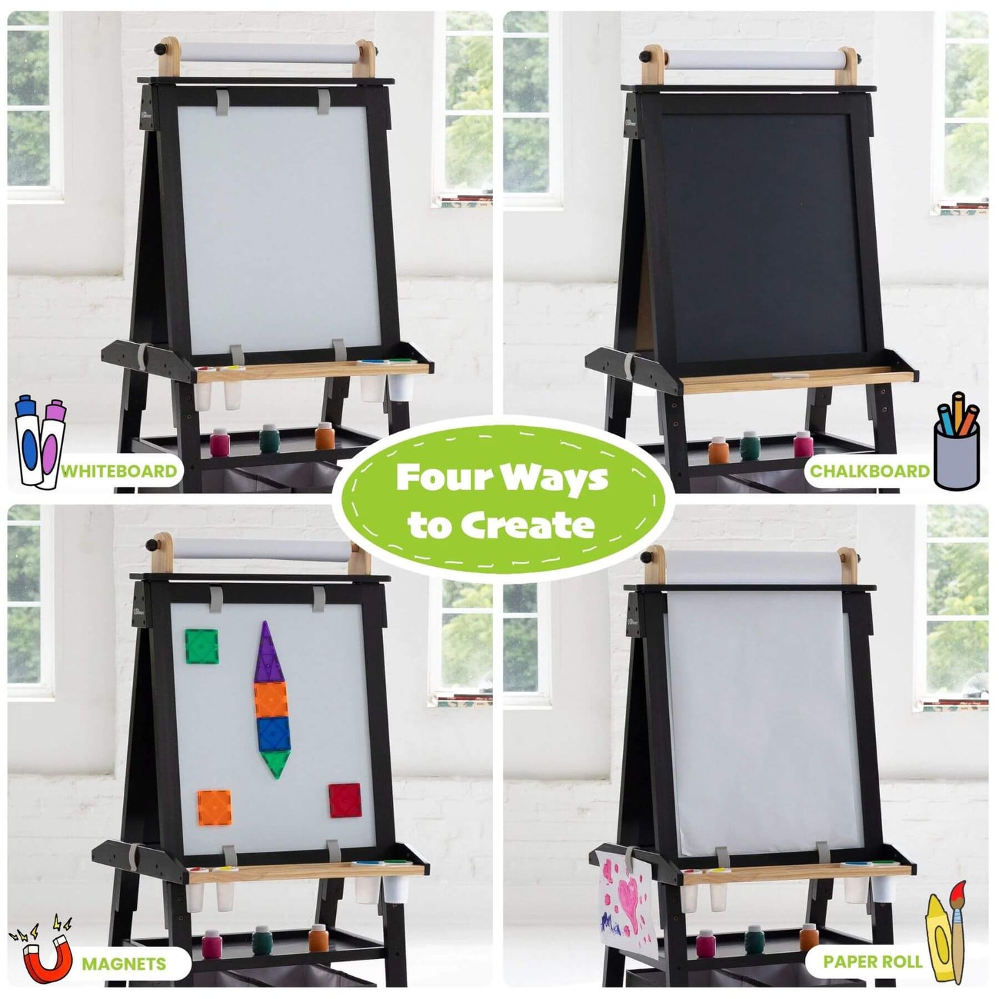 Little Partners Deluxe Learn & Play Art Center Charcoal