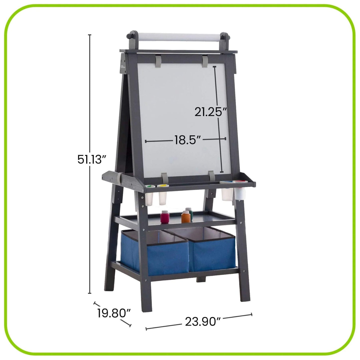 Little Partners Deluxe Learn & Play Art Center Grey