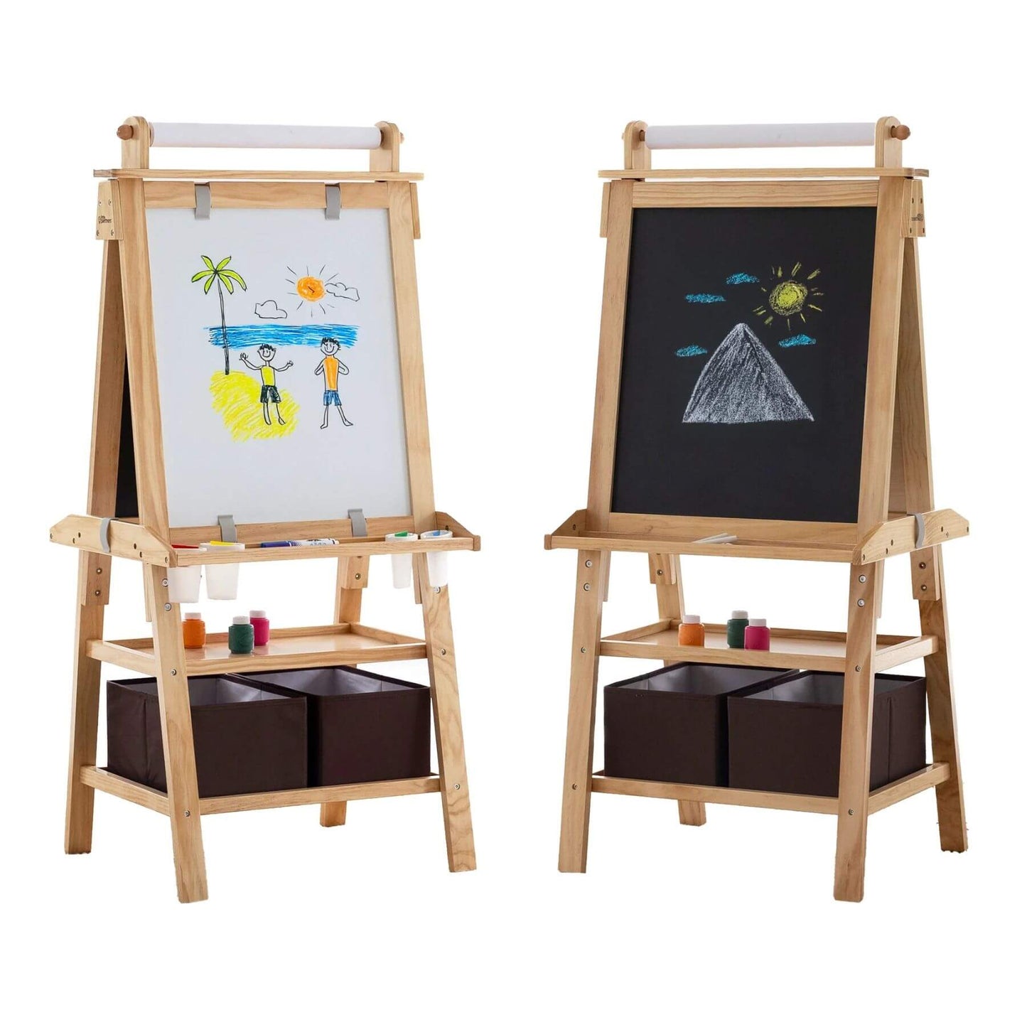 Little Partners Deluxe Learn & Play Art Center Natural