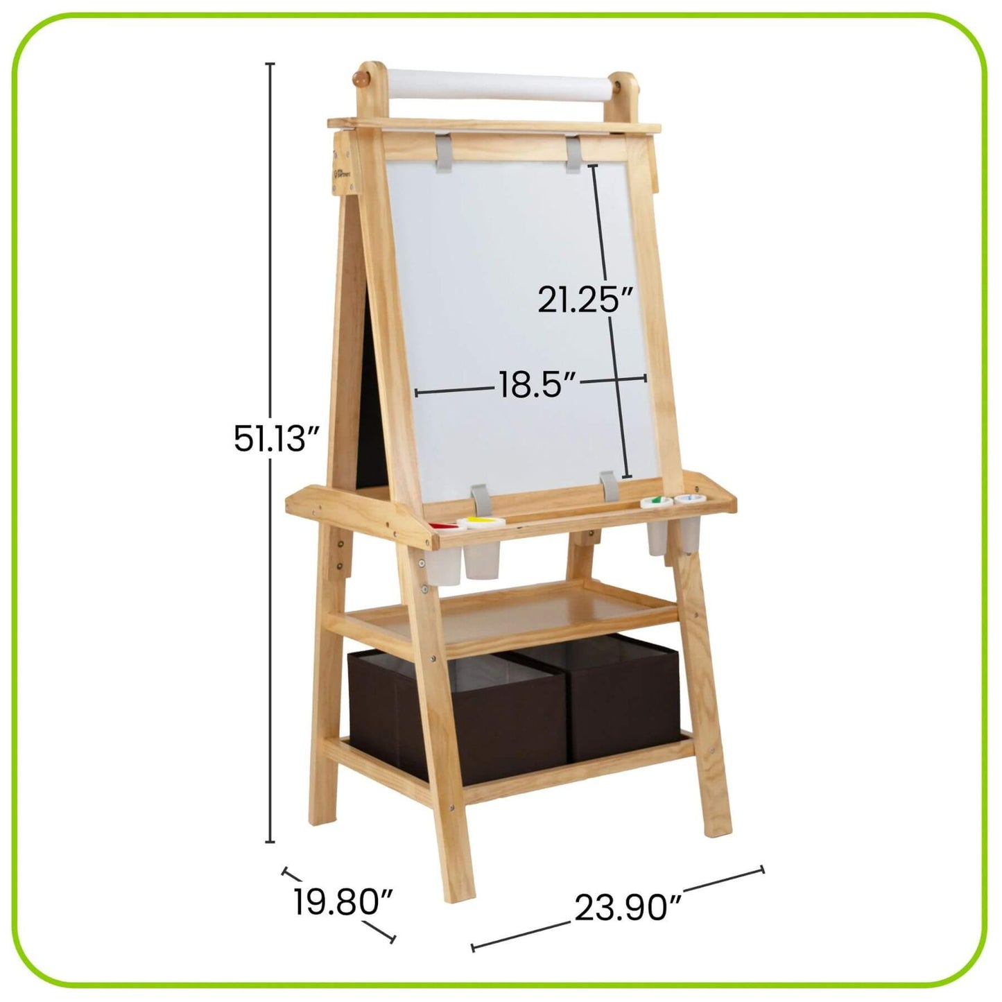 Little Partners Deluxe Learn & Play Art Center Natural