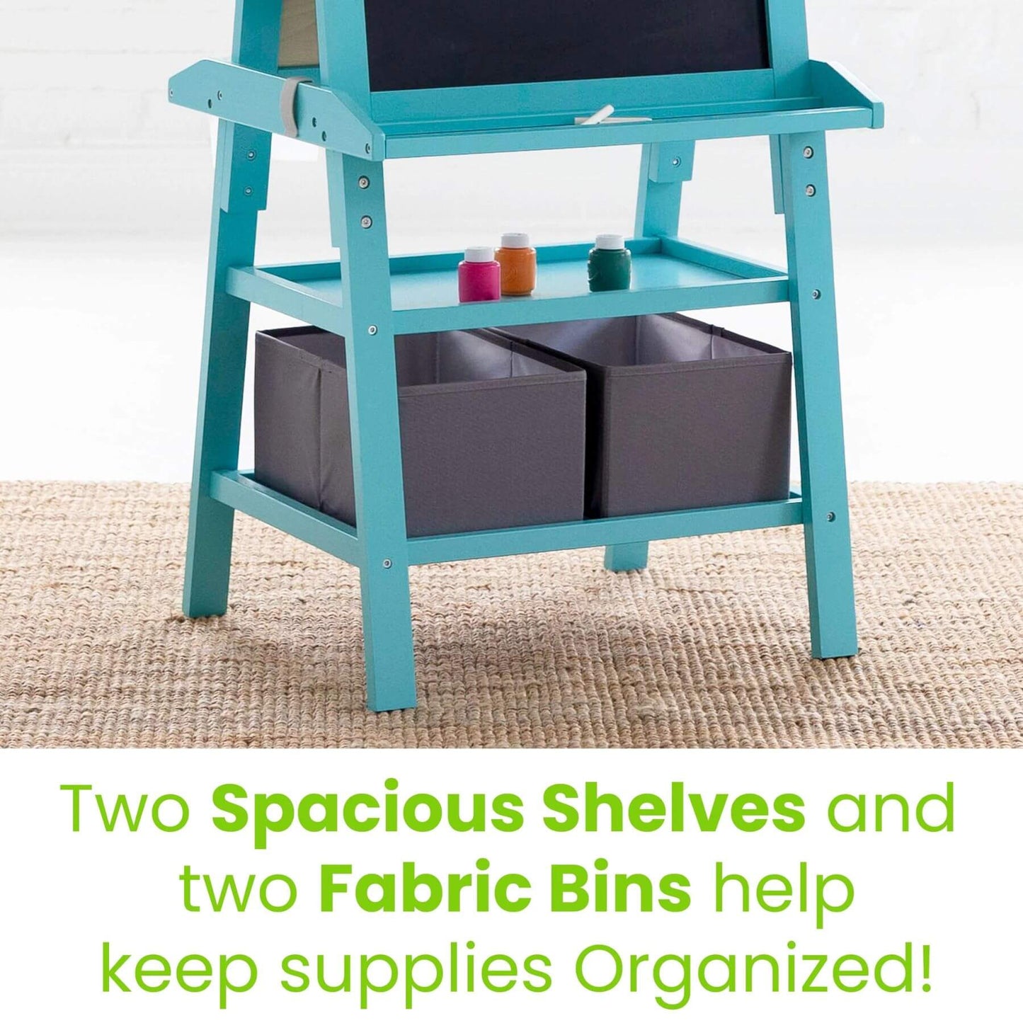 Detail of Little Partners Deluxe Learn & Play Art Center Turquoise
