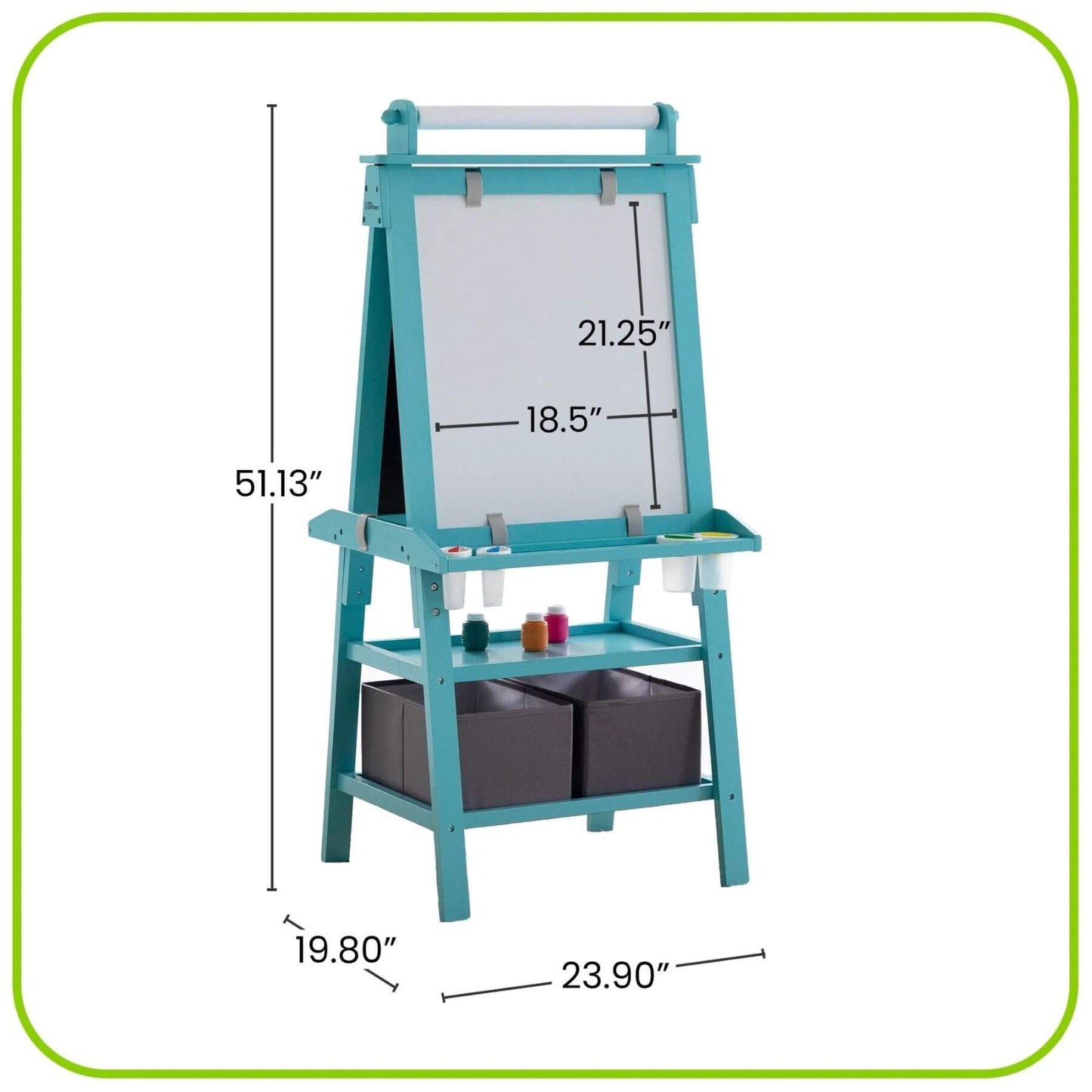 Little Partners Deluxe Learn & Play Art Center Turquoise