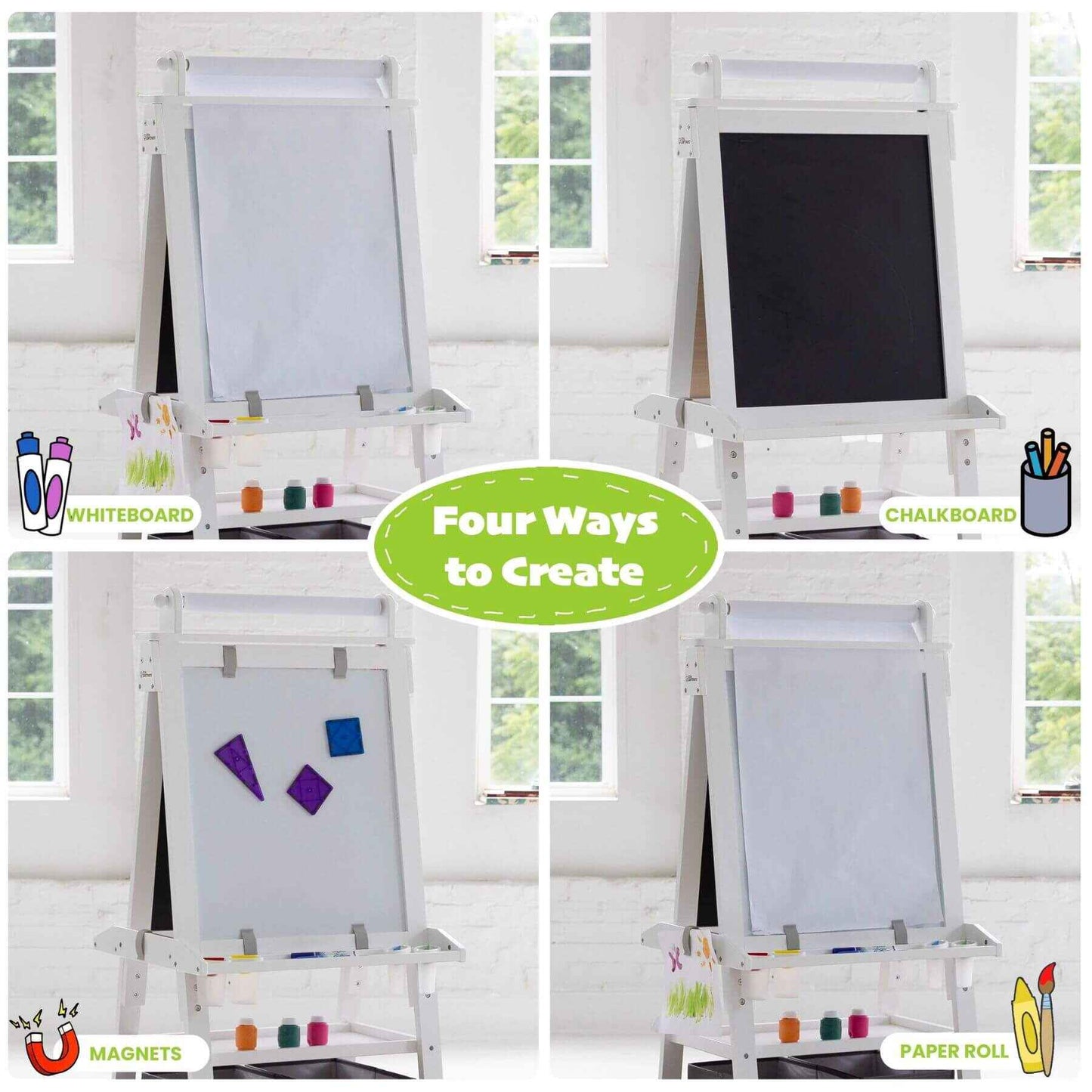 Little Partners Deluxe Learn & Play Art Center White