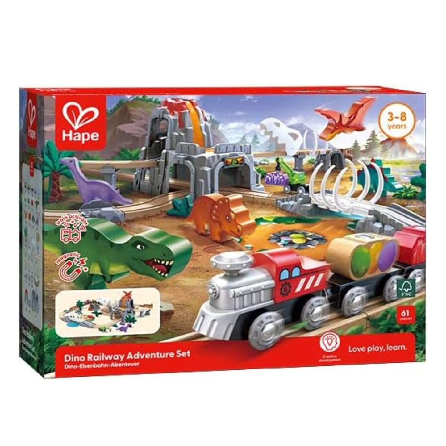 Packaged Hape Dinosaur Railway Adventure Set