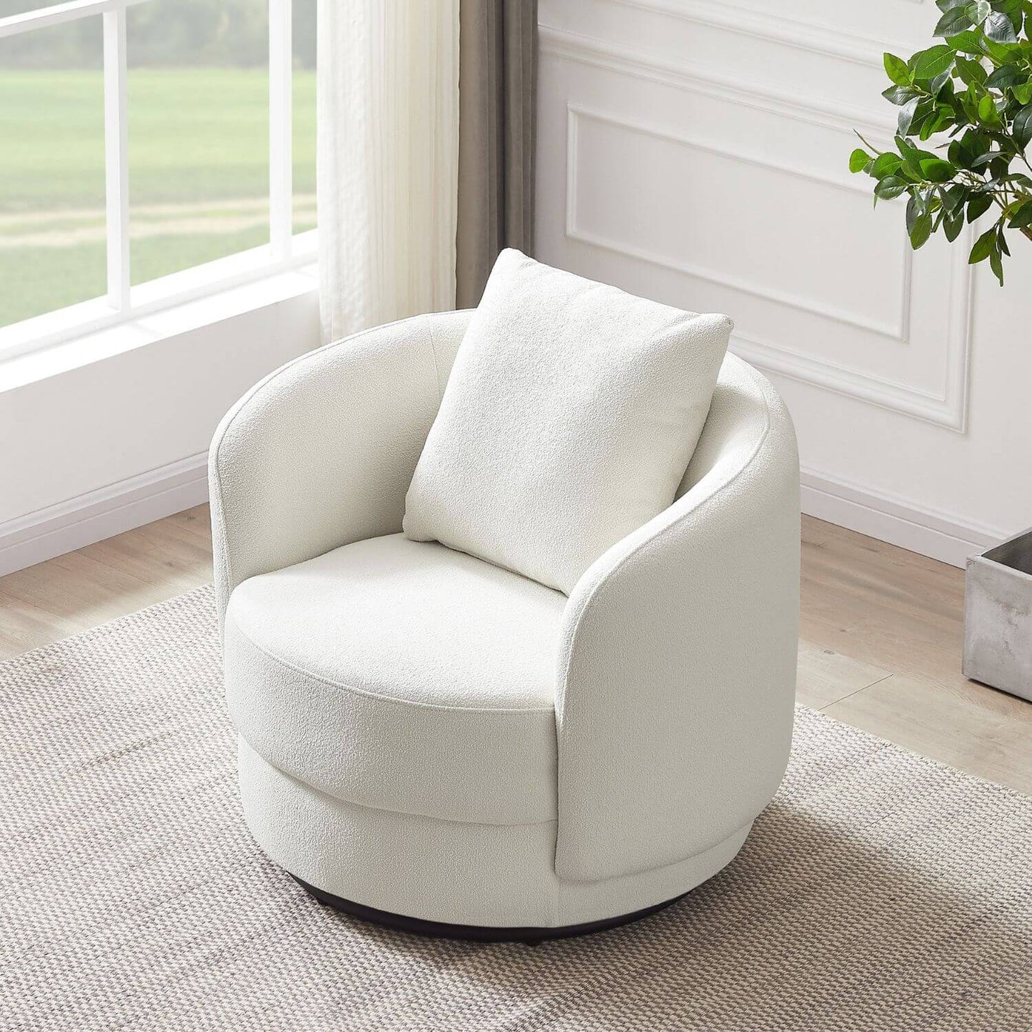 Ashcroft Dylan Boucle Lounge Nursery Chair Beige