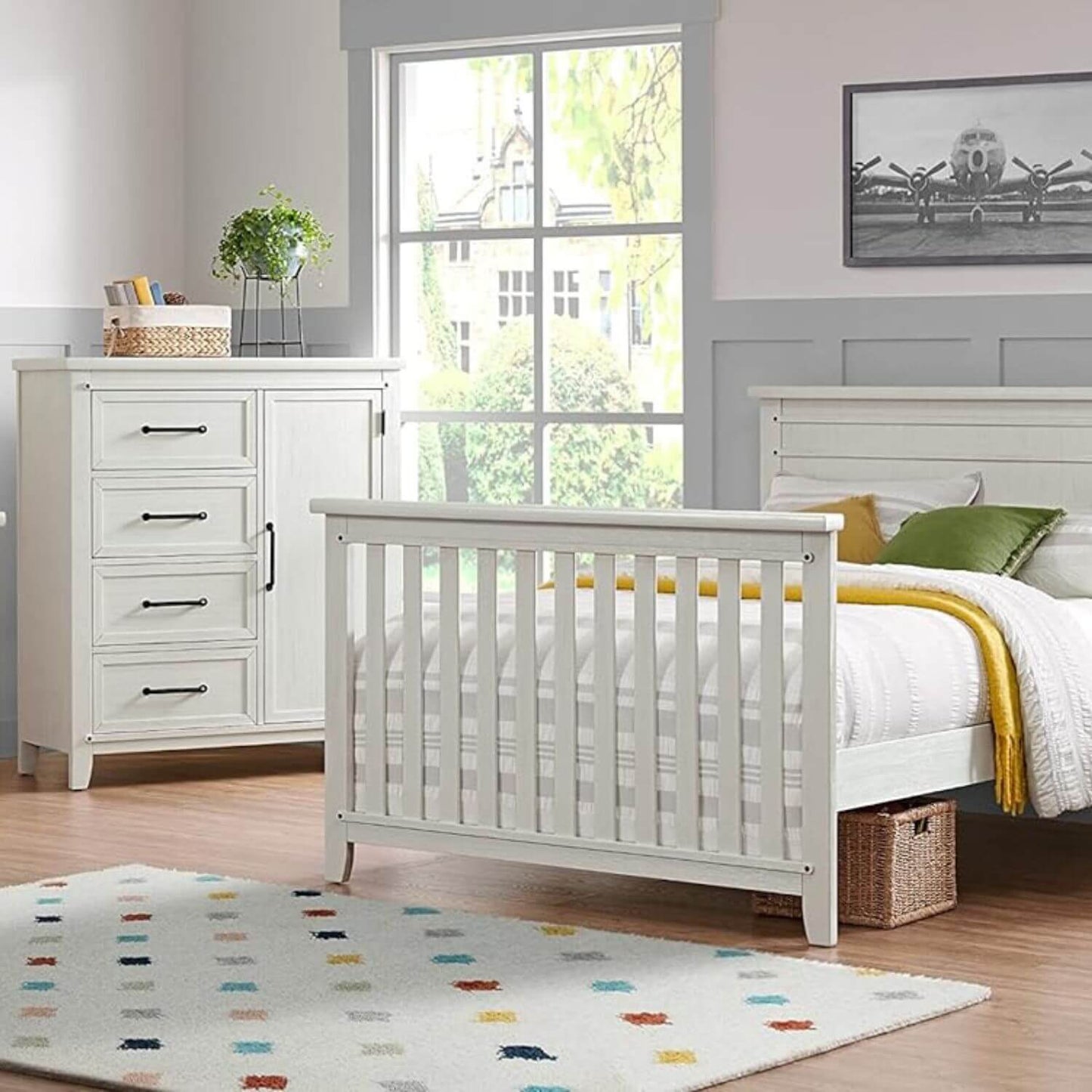 Soho Baby Ellison 4-Drawer Chifferobe | Rustic White