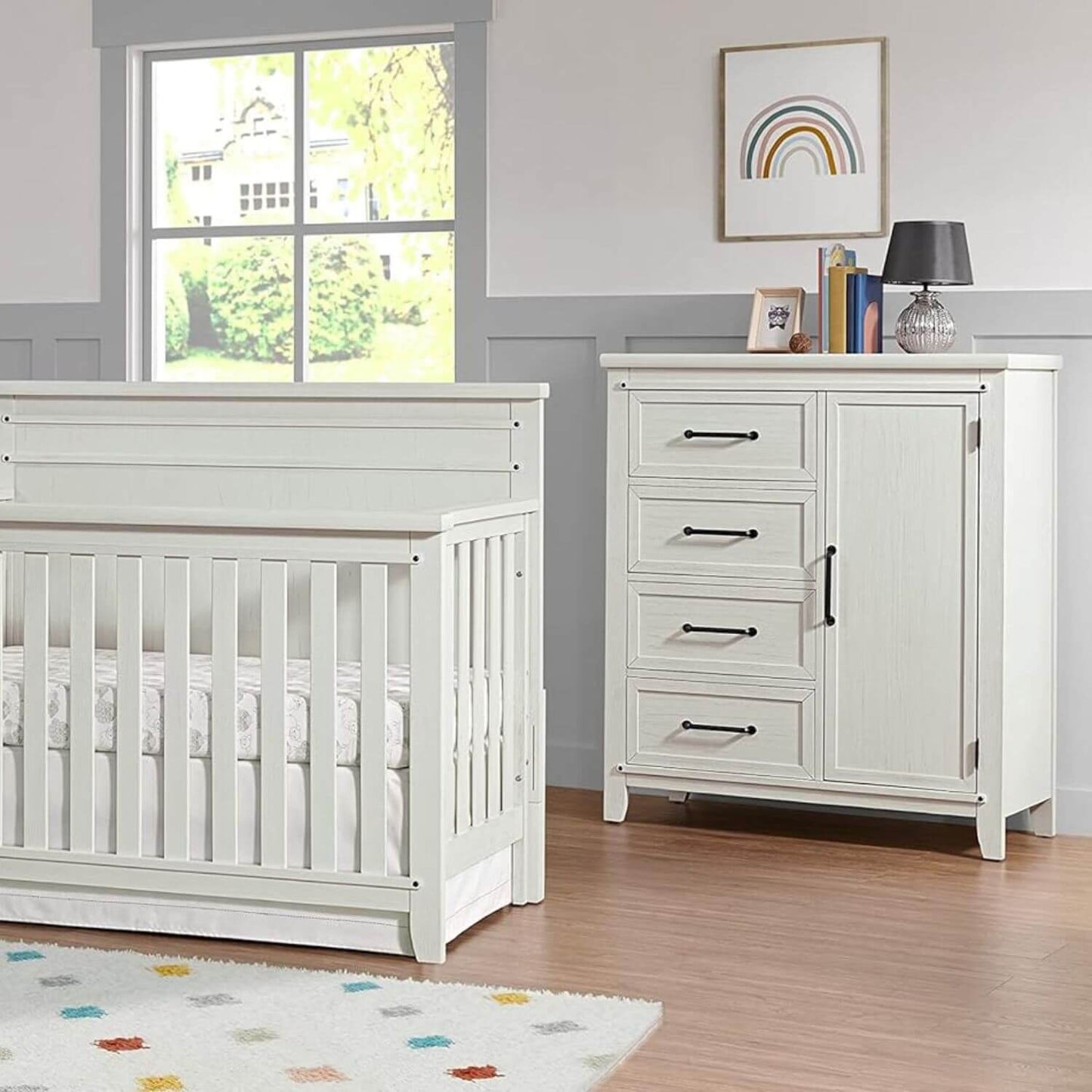 Soho Baby Ellison 4-Drawer Chifferobe | Rustic White
