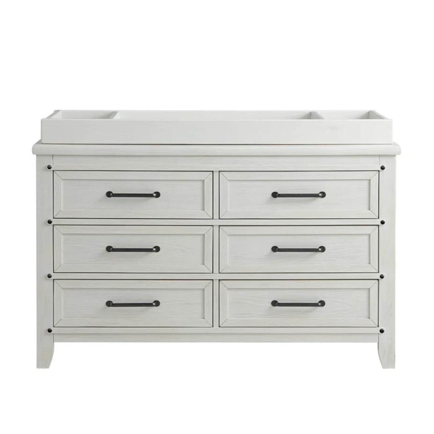 Soho Baby Ellison Changing Topper For 6-Drawer Dresser | Rustic White