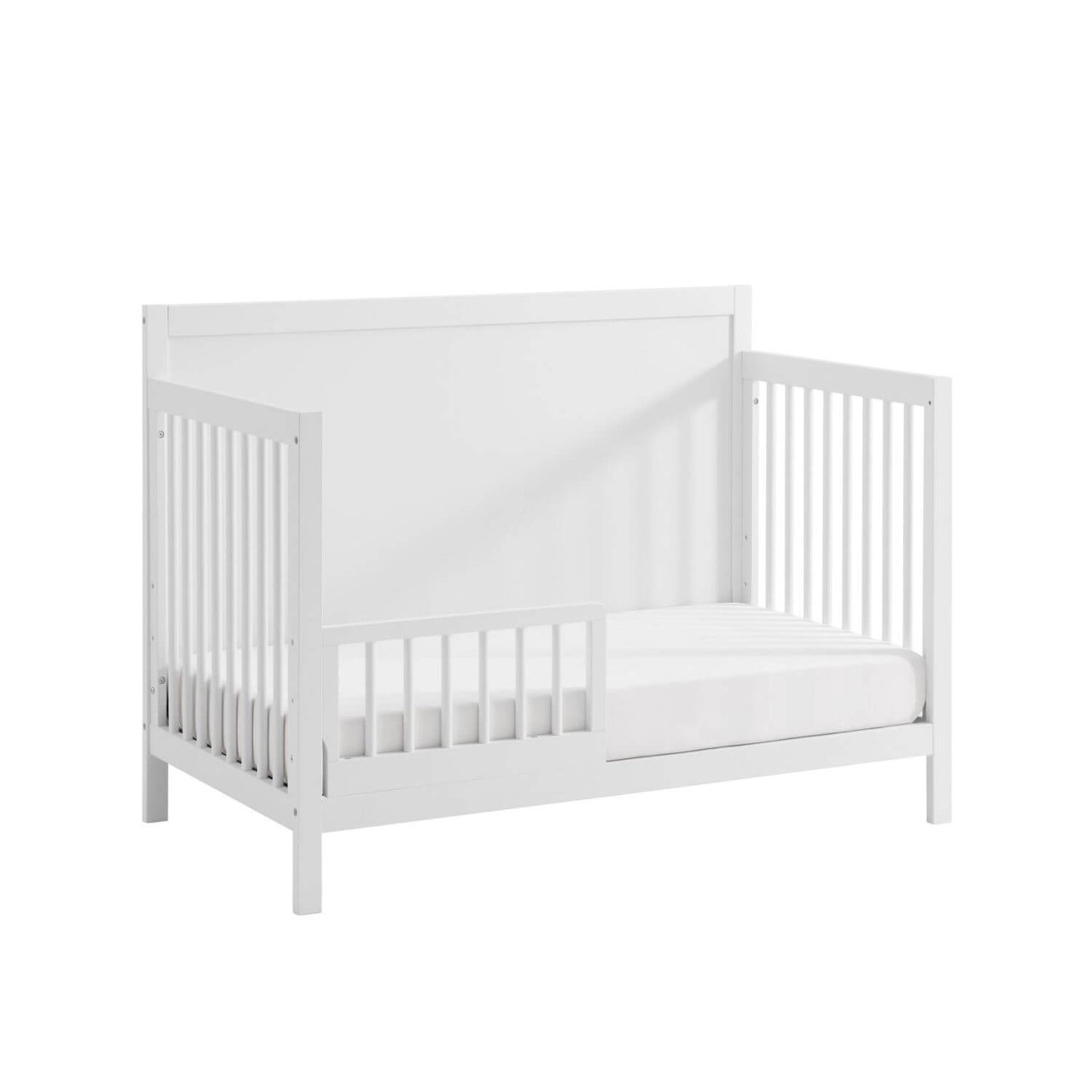 Soho Baby Essential 4-in-1 Convertible Crib with Panel Headboard | White