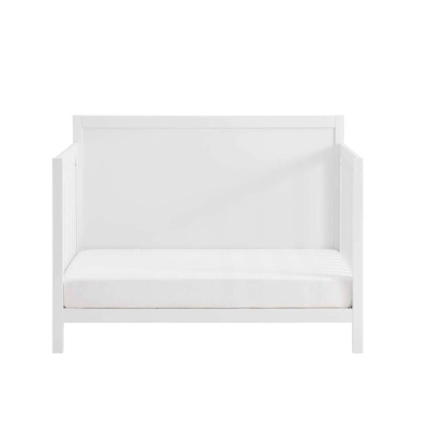 Soho Baby Essential 4-in-1 Convertible Crib with Panel Headboard | White