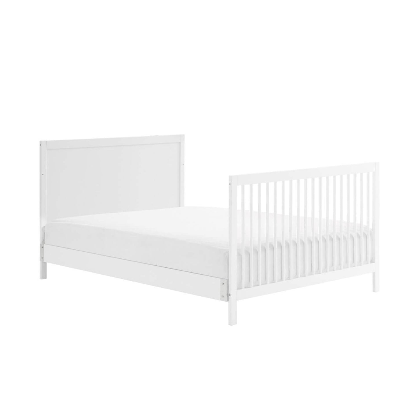Soho Baby Essential 4-in-1 Convertible Crib with Panel Headboard | White