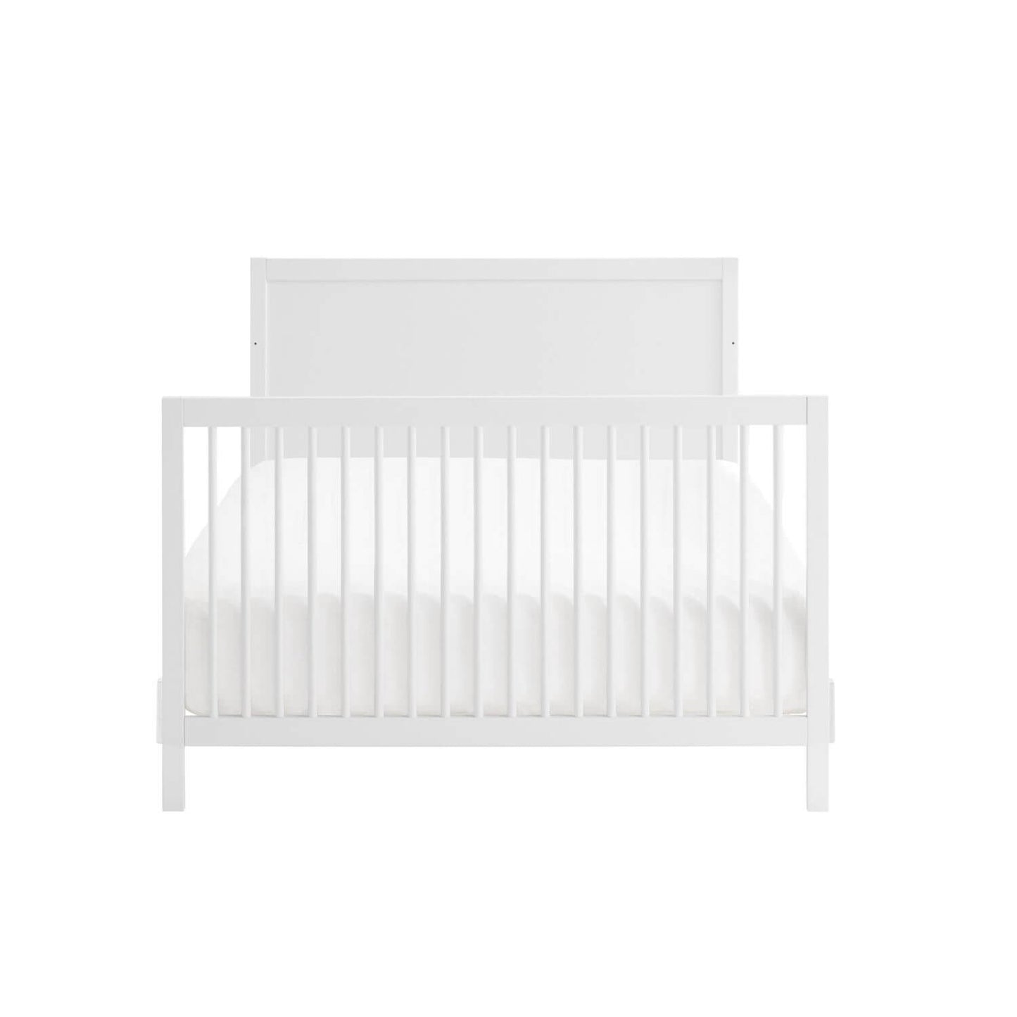 Soho Baby Essential 4-in-1 Convertible Crib with Panel Headboard | White
