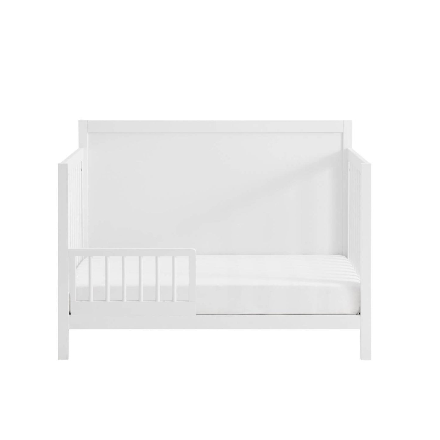 Soho Baby Essential 4-in-1 Convertible Crib with Panel Headboard | White