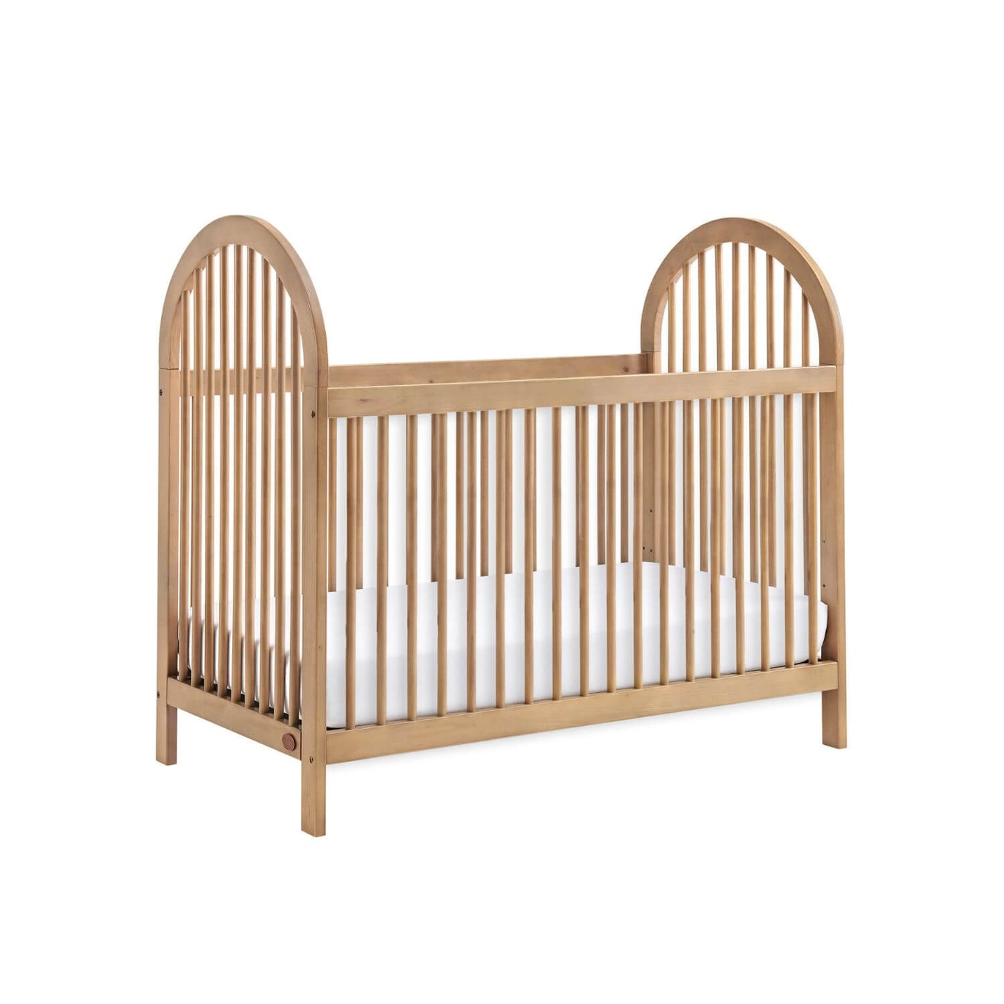Soho Baby Everlee 3-in-1 Convertible Island Crib | Honey Wood