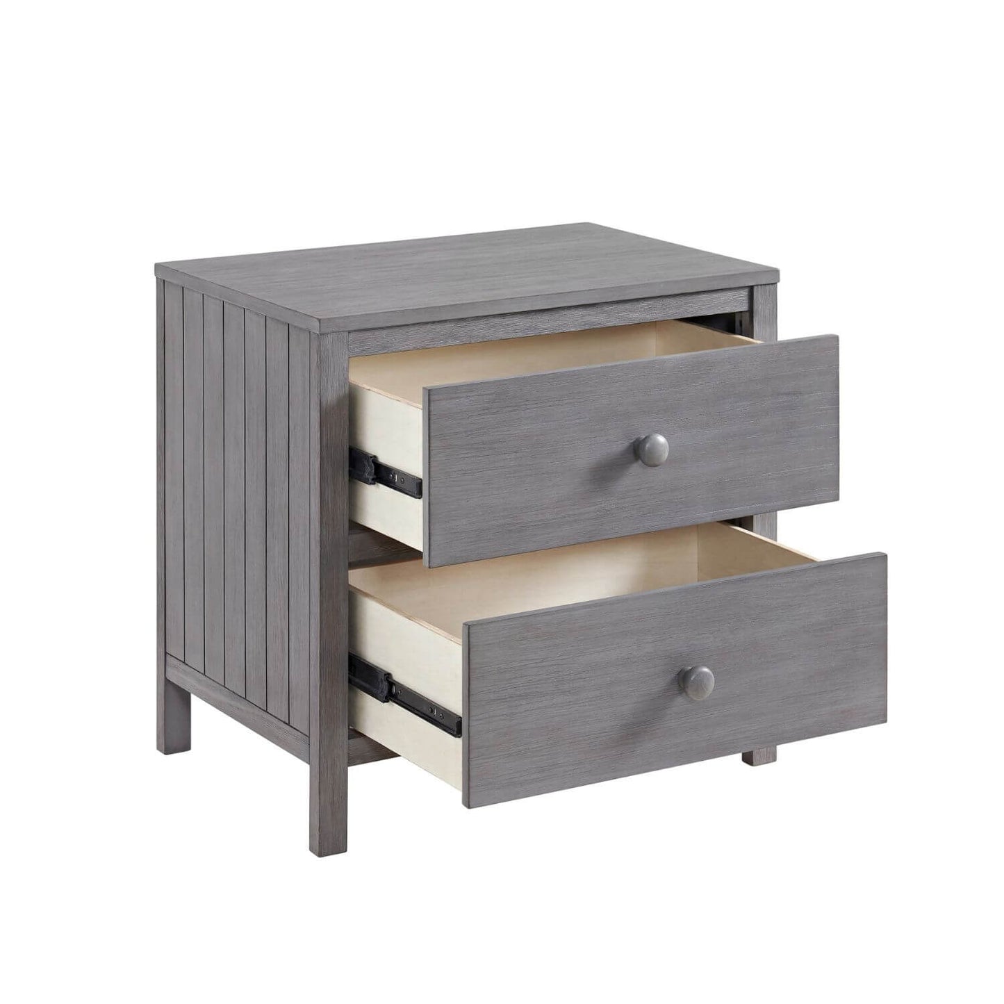 Soho Baby Everlee 2-Drawer Nightstand in Greystone - Open