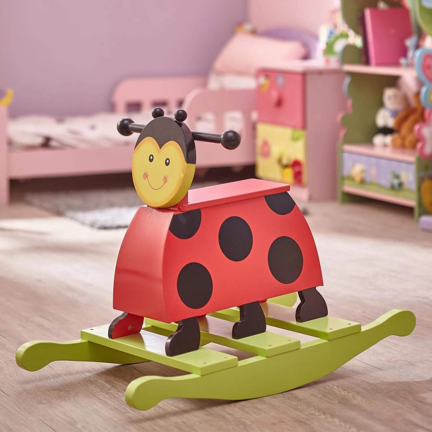 Fantasy Fields Toy Furniture Magic Garden Hand-Carved Ladybug Rocker