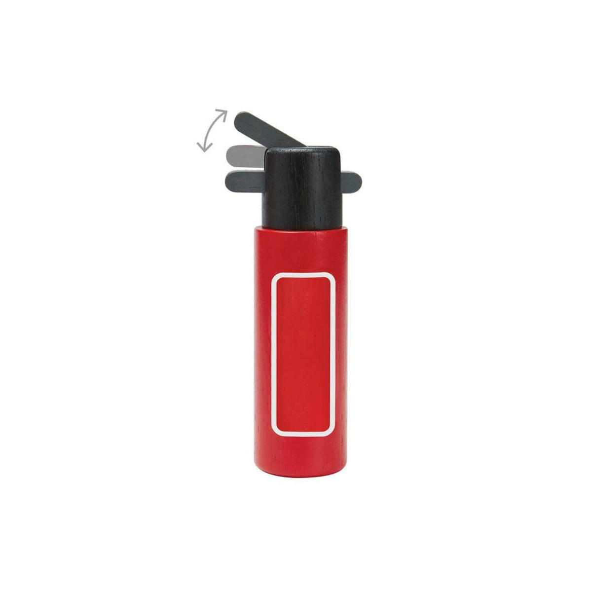Fire extinct with black cap on a white background