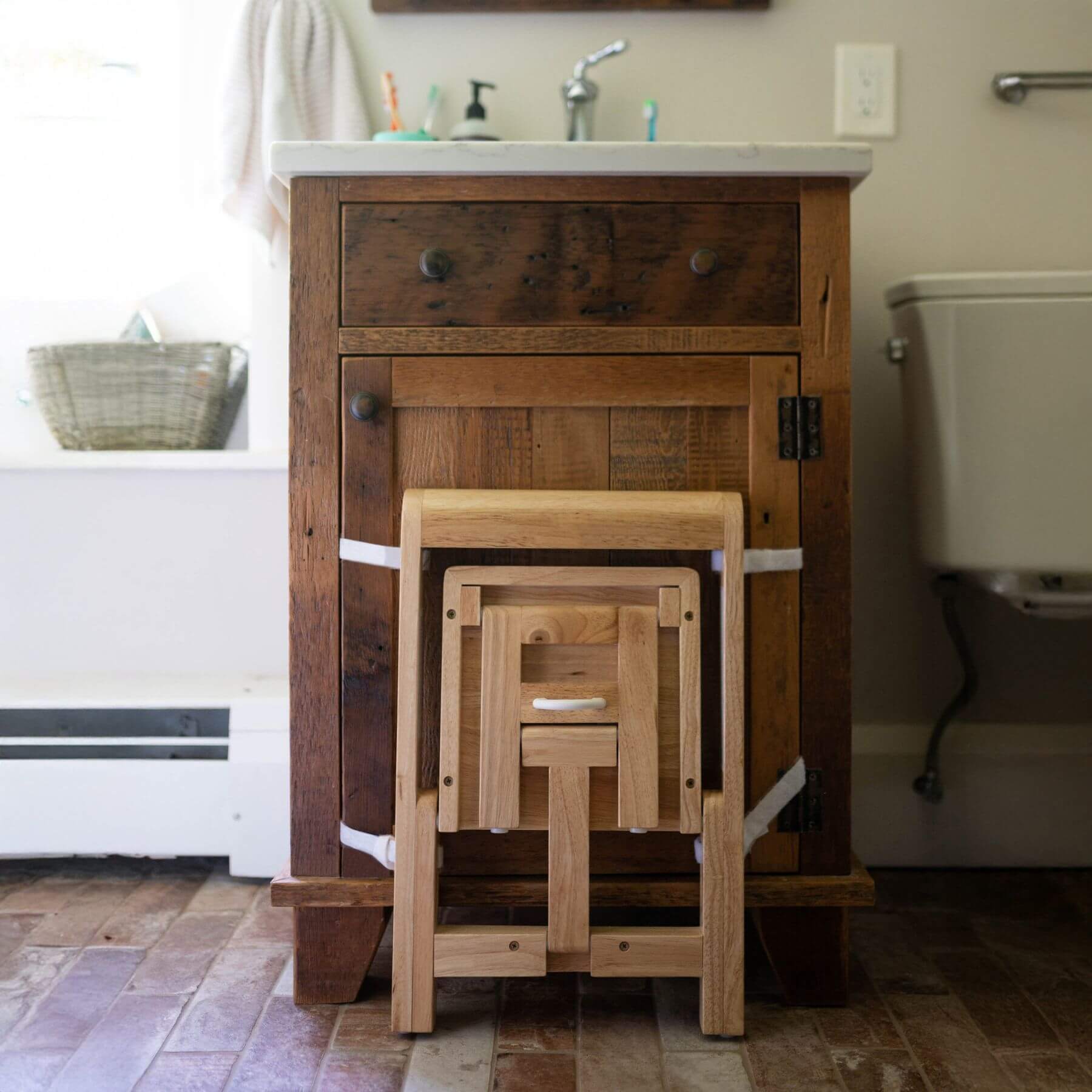 Busy Kids Fold 'N Store Step Stool Natural