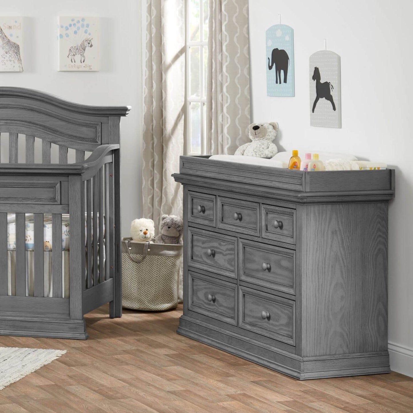 Oxford Baby Glenbrook Changing Topper | Graphite Gray