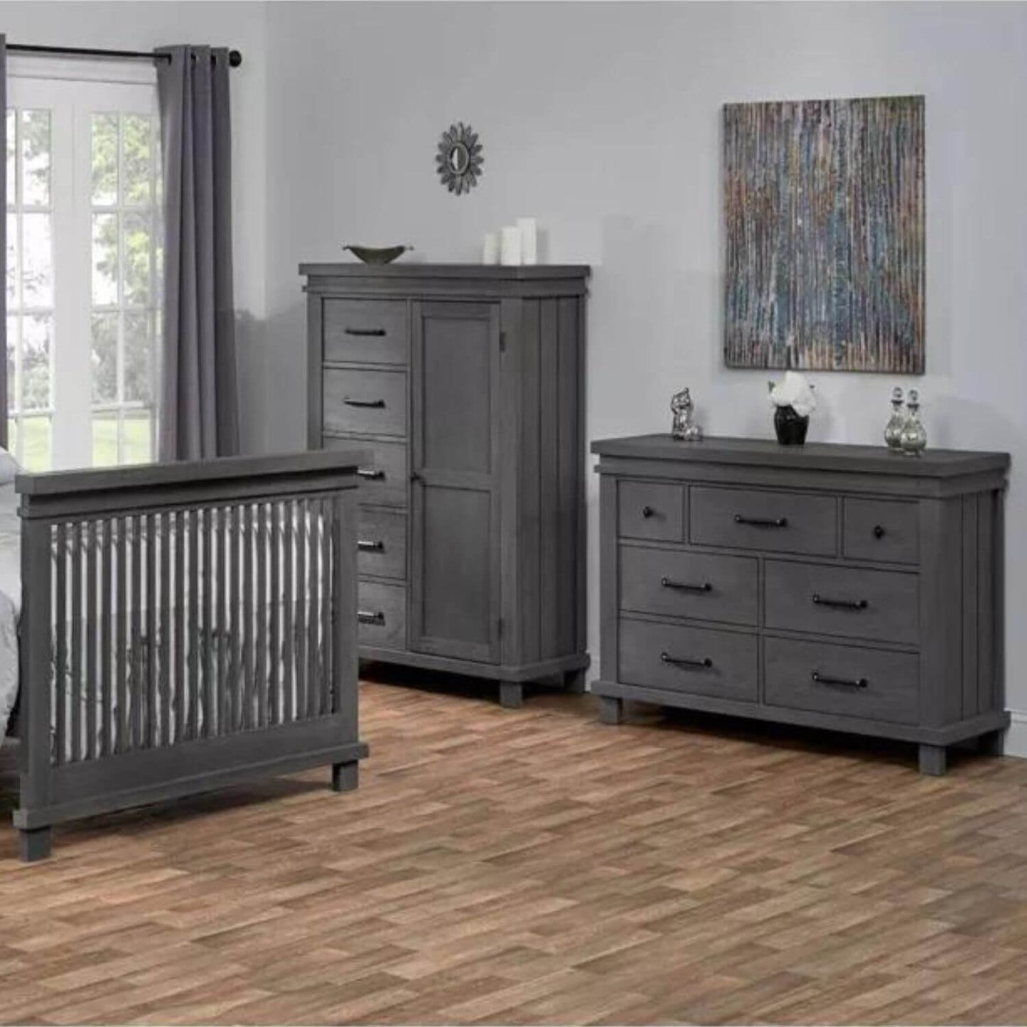 Soho Baby Hampton 5-Drawer Chifferobe | Canyon Gray