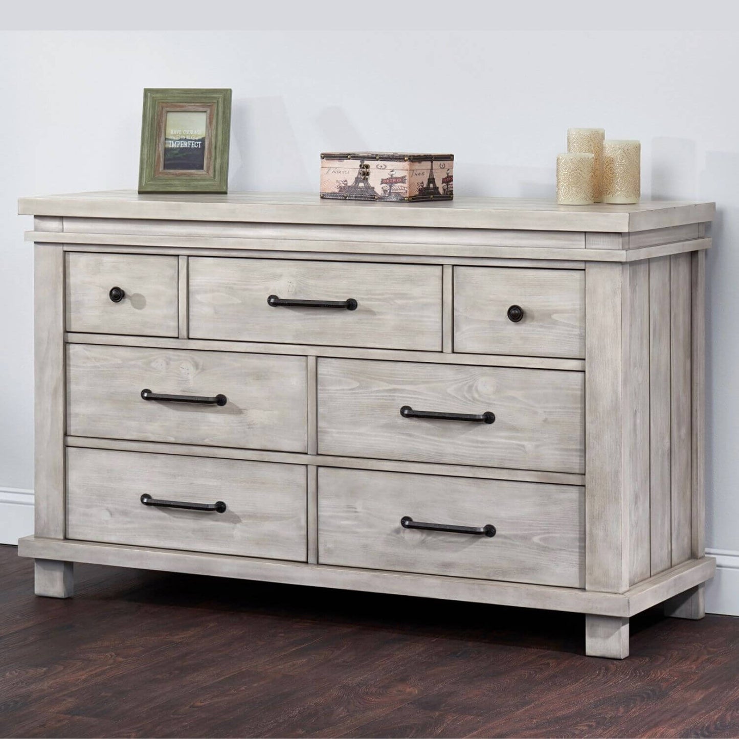 Soho Baby Hampton 7-Drawer Dresser | Stone Wash