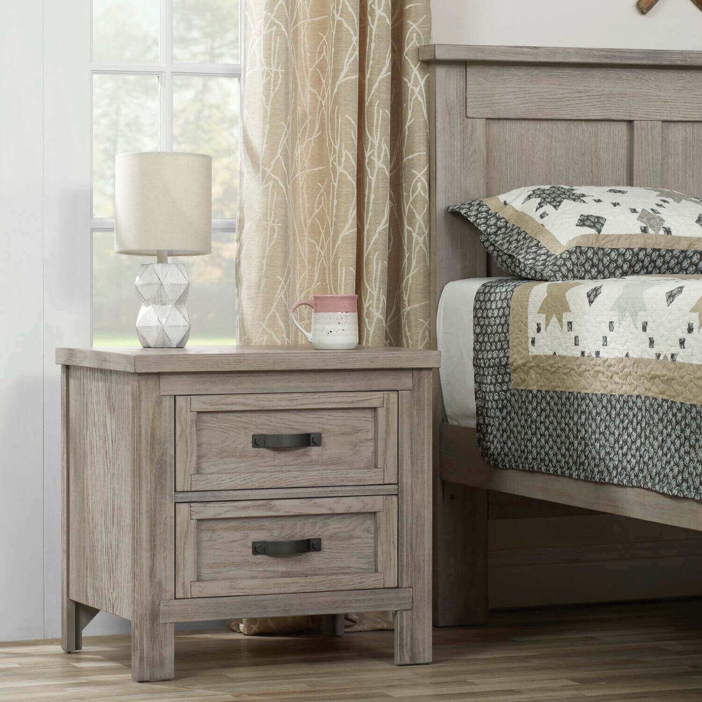 Soho Baby Hanover 2-Drawer Nightstand | Oak Gray