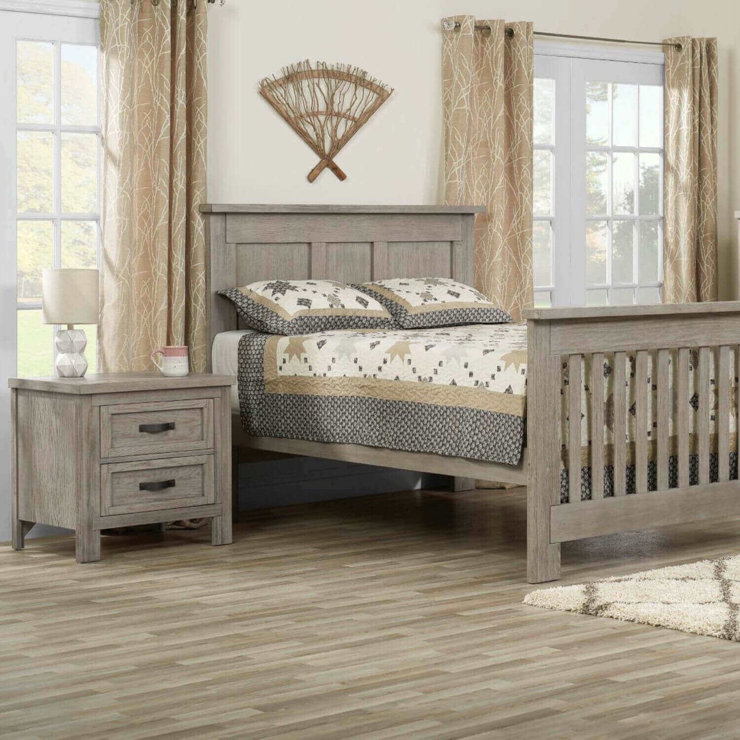 Soho Baby Hanover 2-Drawer Nightstand | Oak Gray