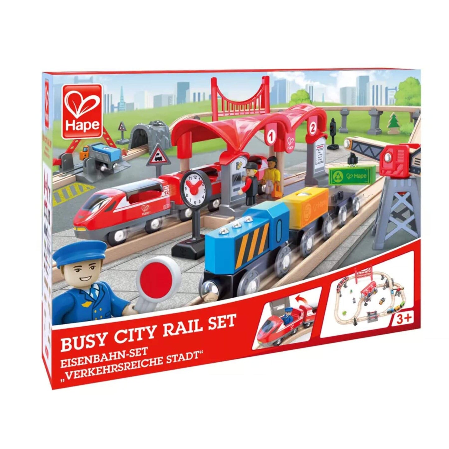 Packaged Hape Busy City Rail Set