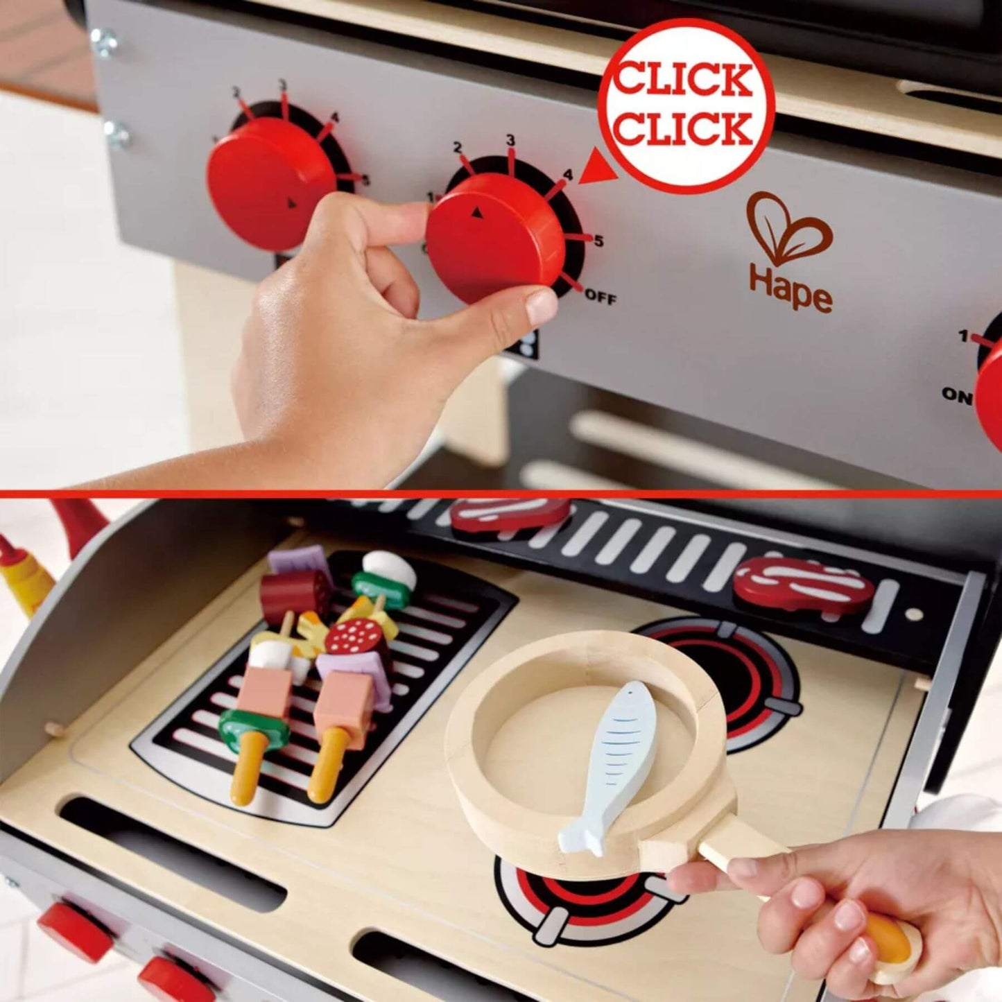 Detail of Hape Gourmet Grill (with food)
