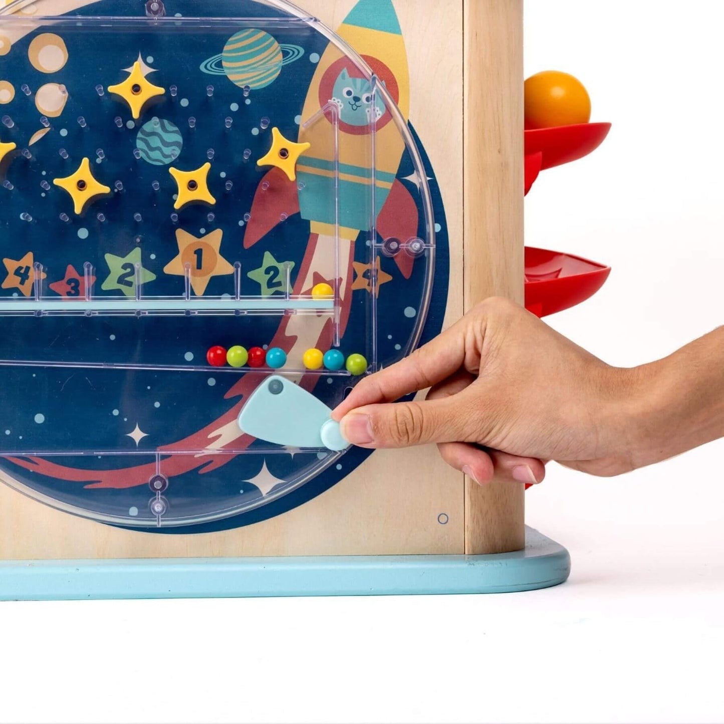 Close-up of Hape Explore and Learn Magic Cube