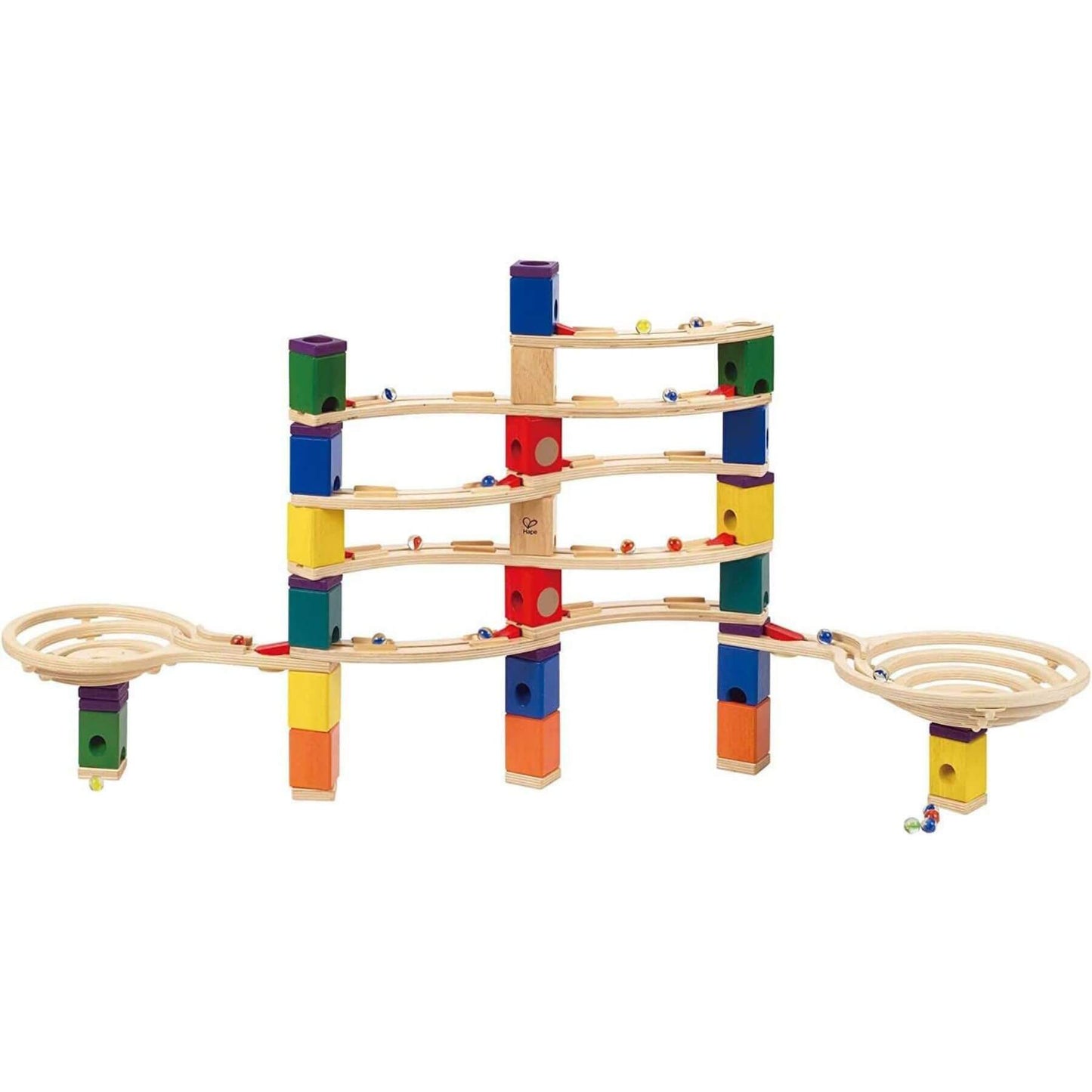 Hape Quadrilla Cyclone Wooden Marble Run Blocks