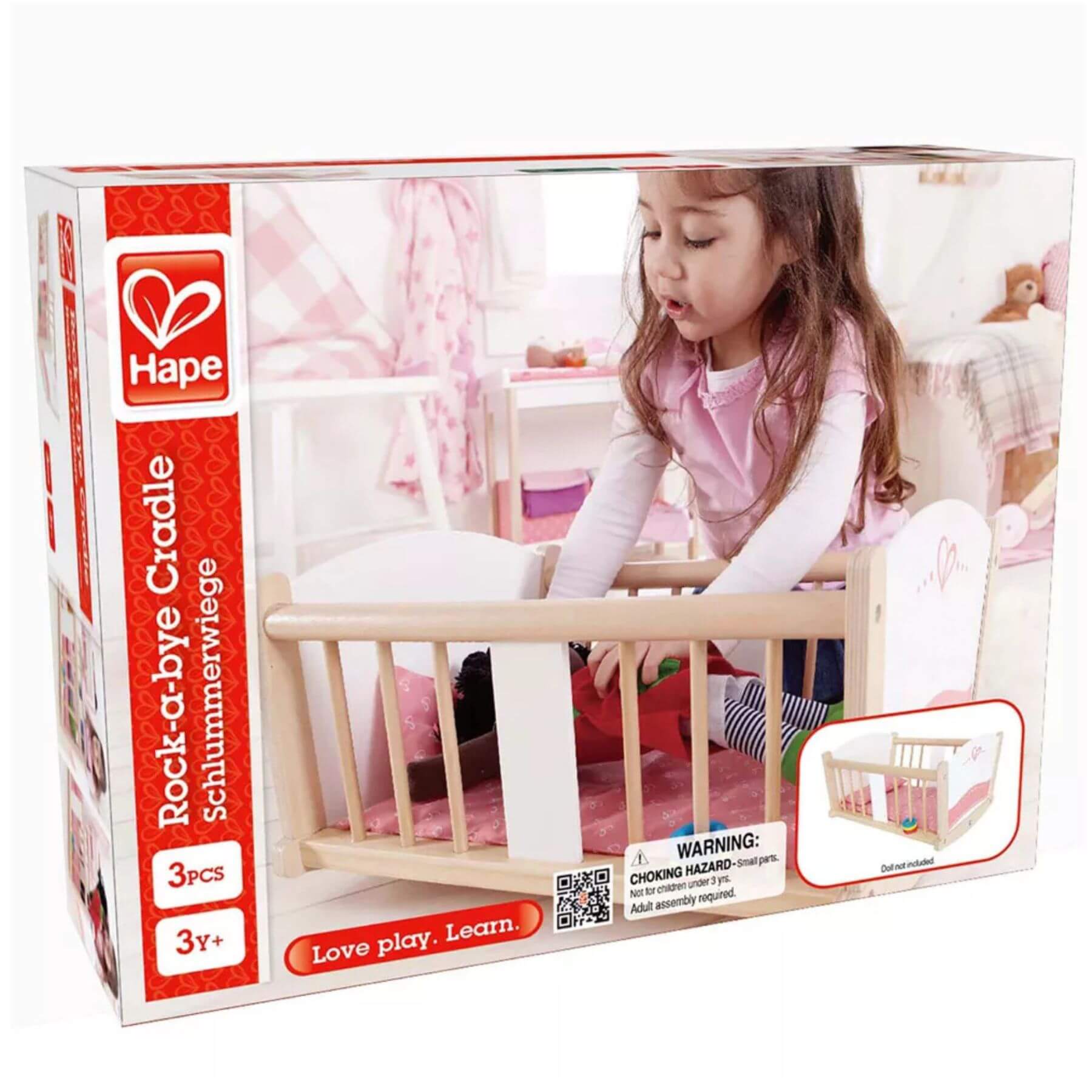 Packaged Hape Rock-a-bye Cradle