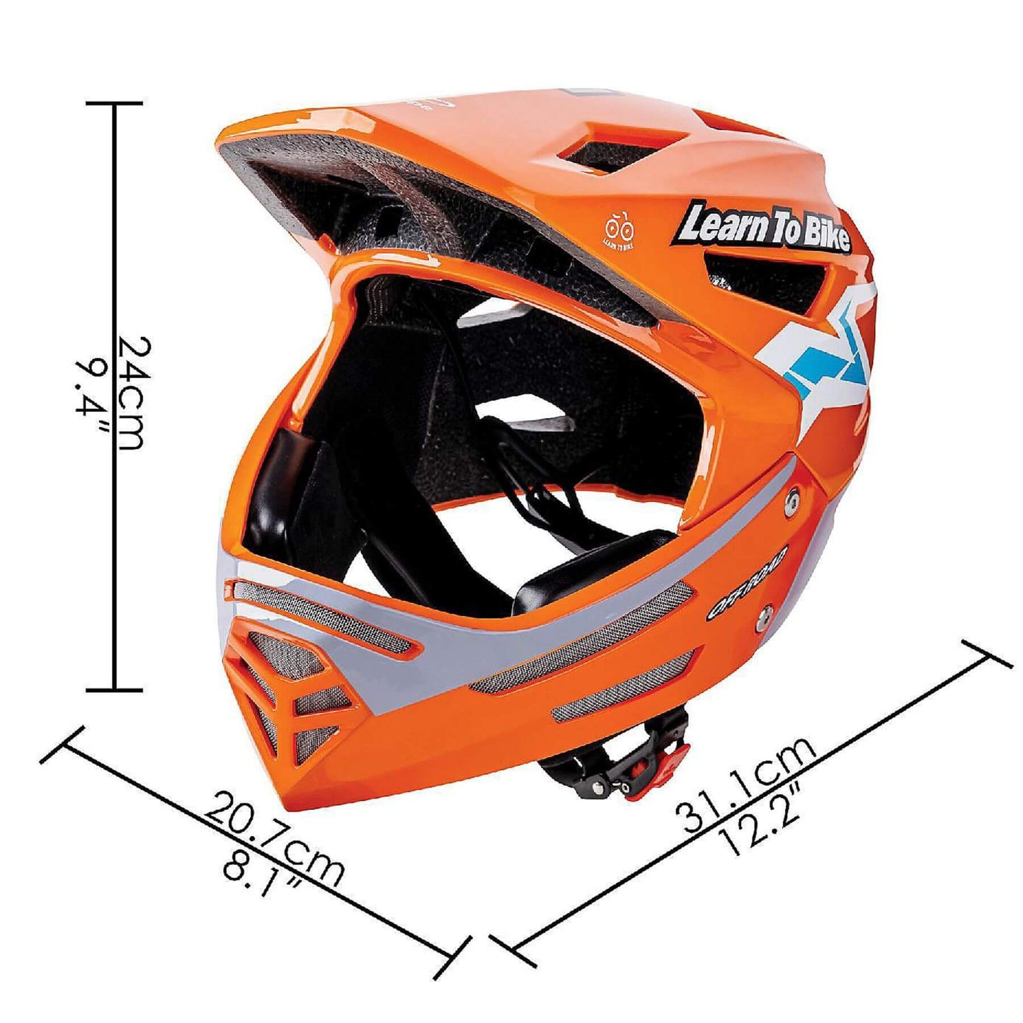 Hape Sports Rider Safety Helmet with measurements on a white background